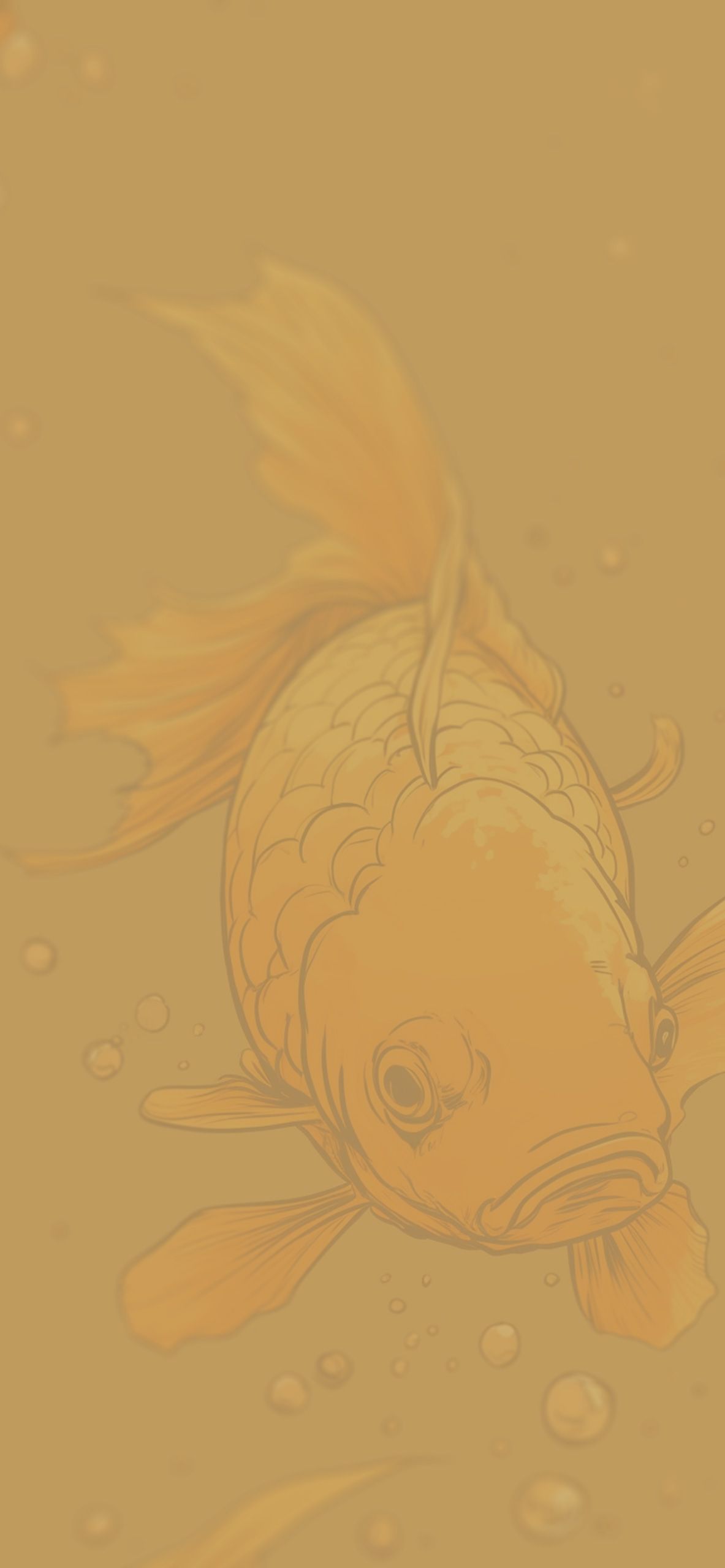 1183x2560 Orange Koi Carp Brown Wallpaper Fish Wallpaper for iPhone