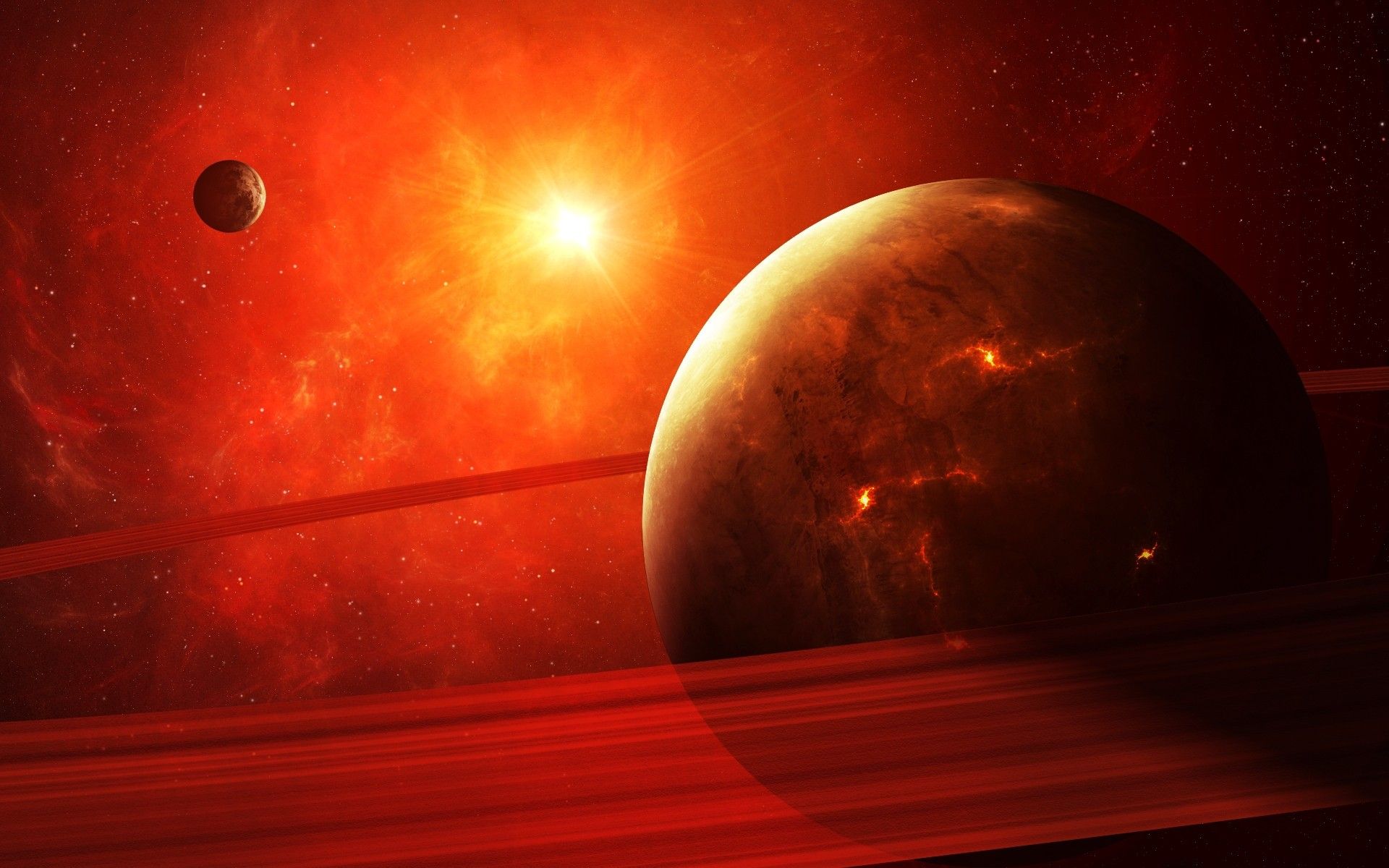 1920x1200 A fiery anomaly in the infinite cosmos