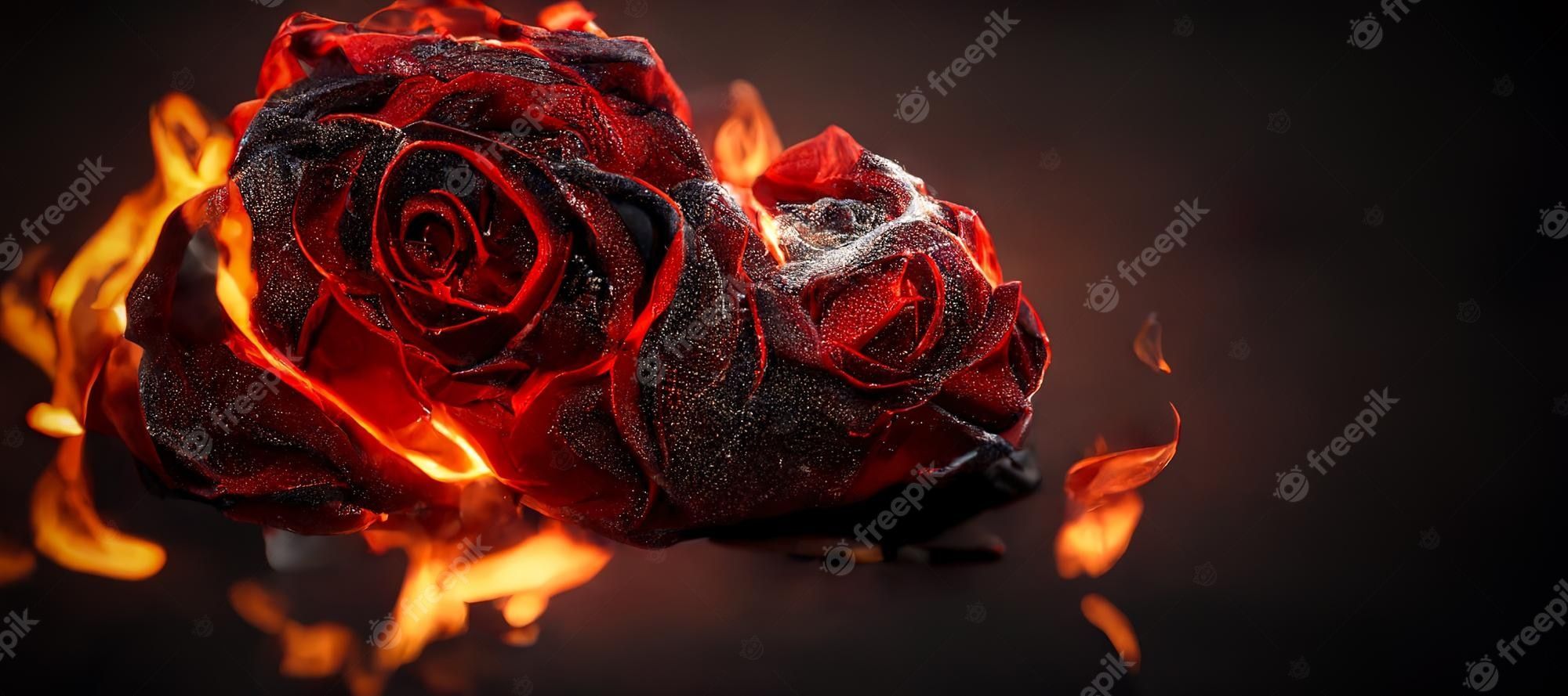 Rose On Fire Wallpapers Top Free Rose On Fire Backgrounds Wallpaperaccess