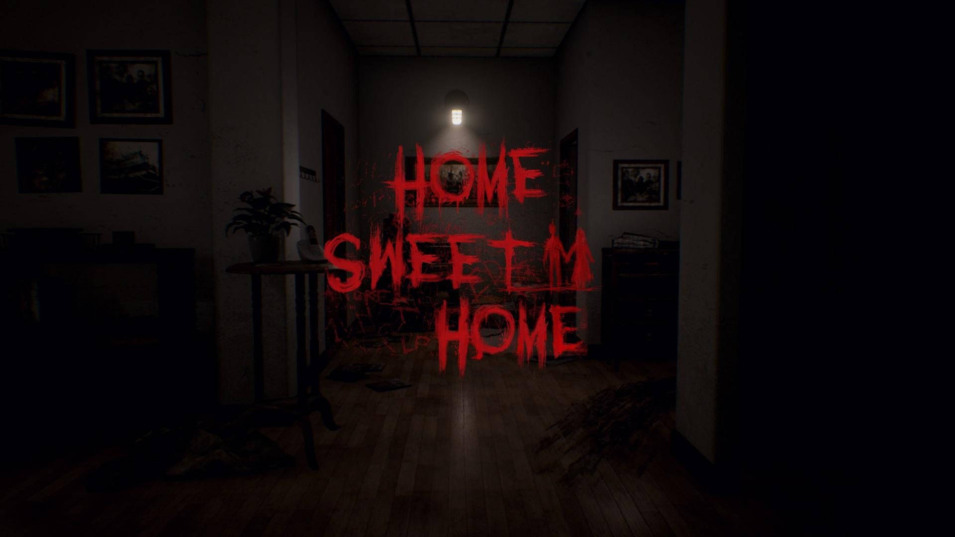 1920x1080 Download Creepy Home Sweet Home On Dark Room Wallpaper