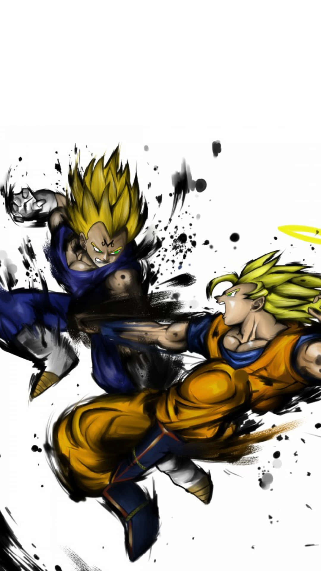 1080x1920 Download Super Saiyan Heroes and Vegeta Wallpaper