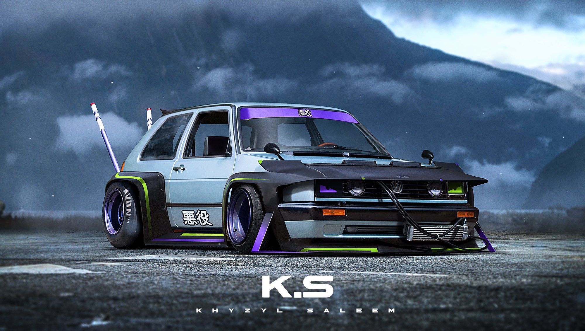2000x1130 Free download Volkswagen Golf Mk II Goes All Bosozoku in This JDM Cool Rendering [2000x1130] for your Desktop, Mobile & Tablet. Explore Volkswagen Golf II Wallpaper. Volkswagen Gti Wallpaper