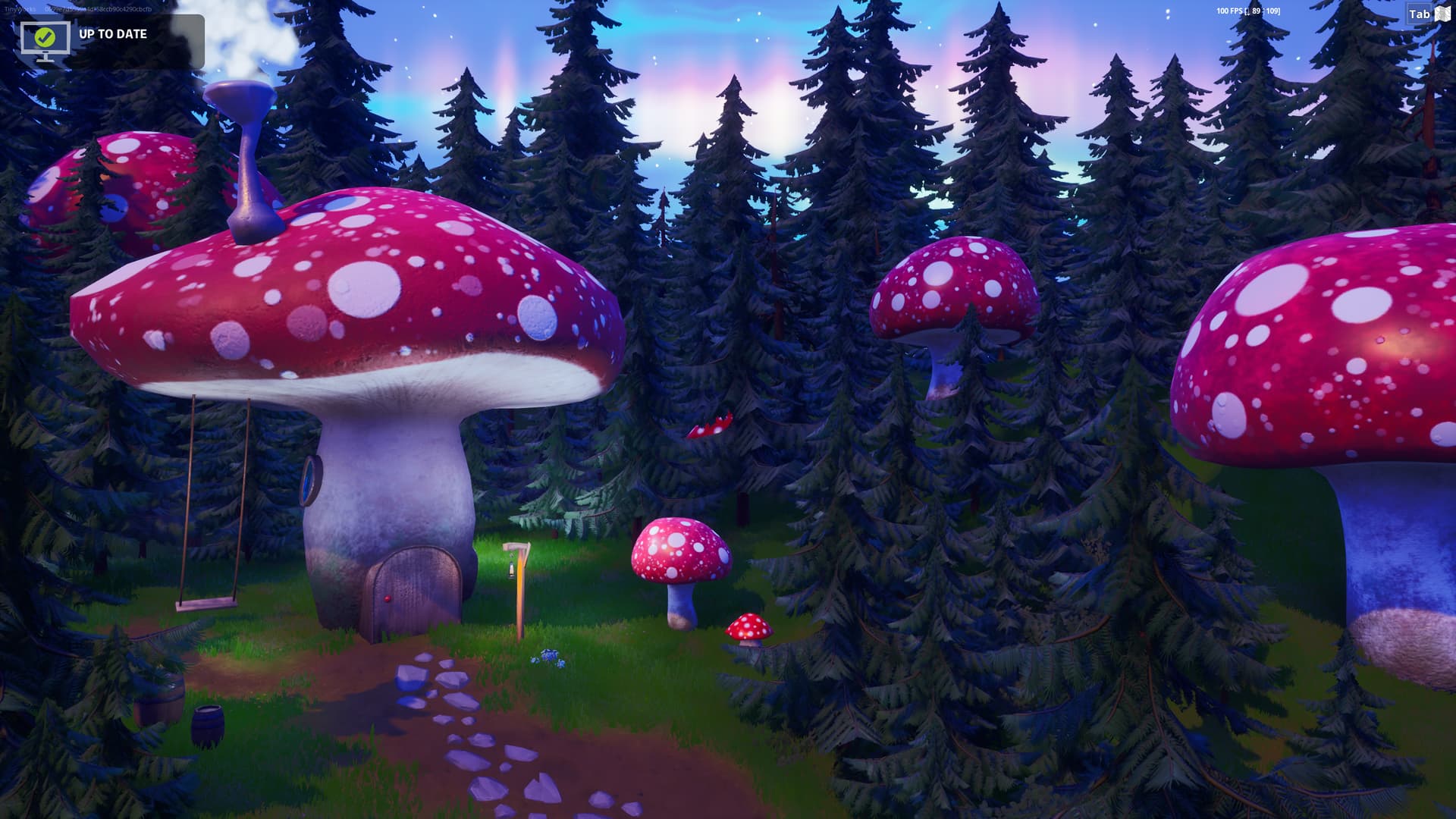 1920x1080 Mushroom house with animated swing!