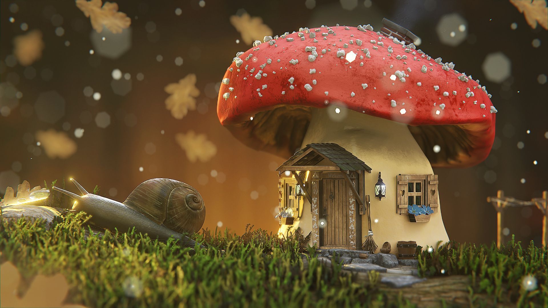 1920x1080 Mushroom house Critiques Artists Community