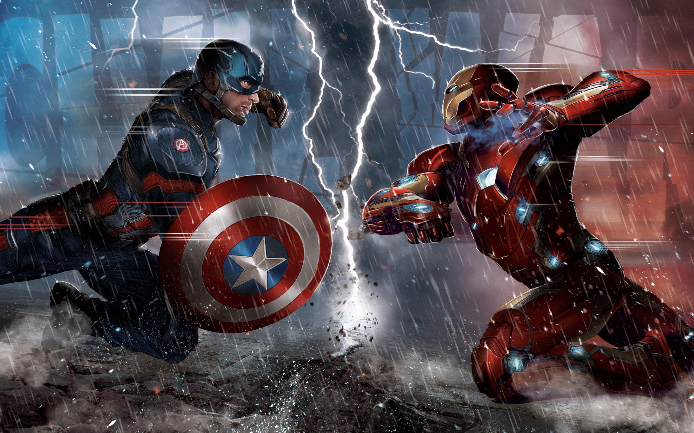 2880x1800 Captain America Civil War Concept 5K Wallpaper