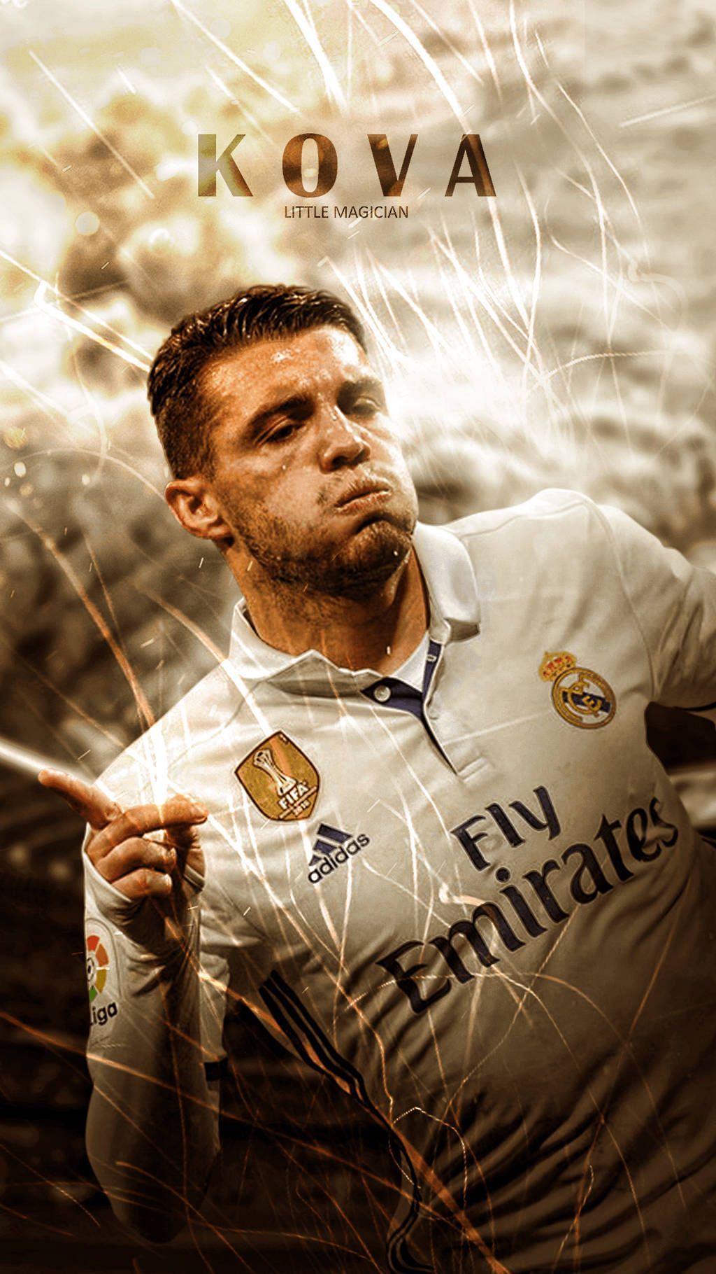 1024x1820 Download Mateo Kovacic Gold Light Wallpaper