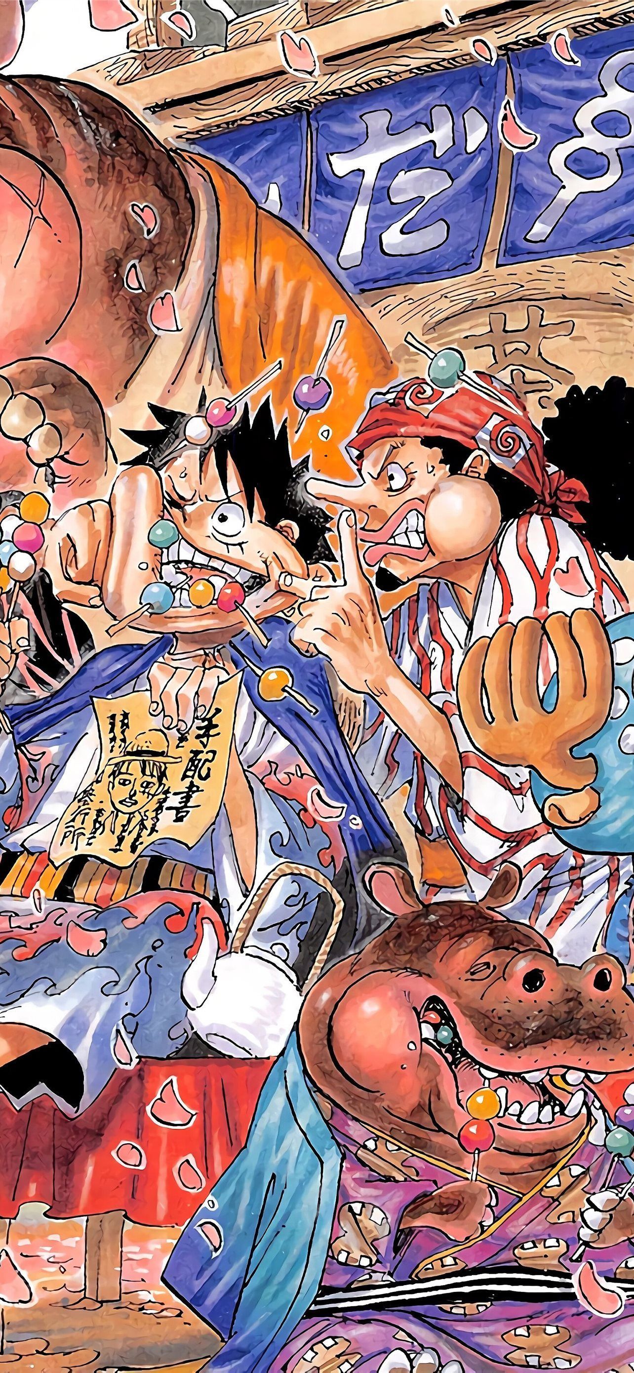 1284x2778 One Piece Manga Cave iPhone Wallpaper Free Download