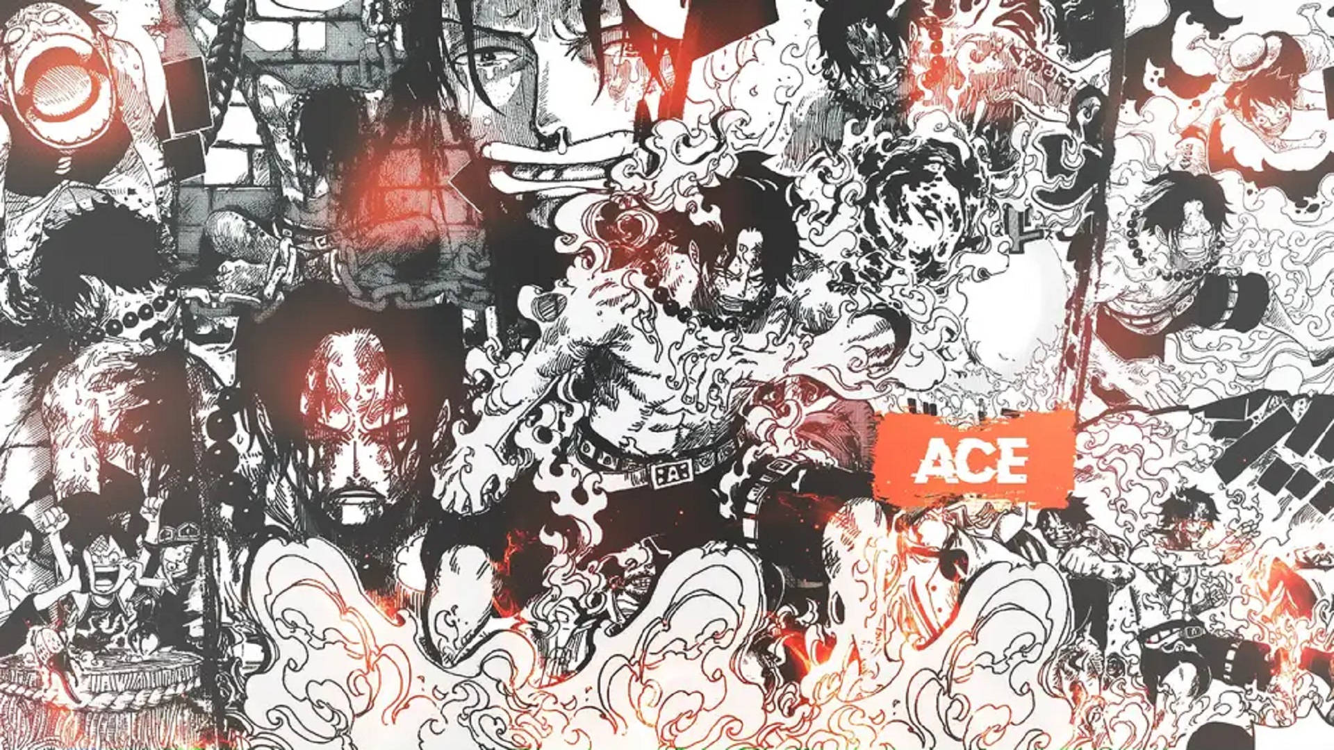 1920x1080 Download Ace And Luffy Manga Panel Wallpaper