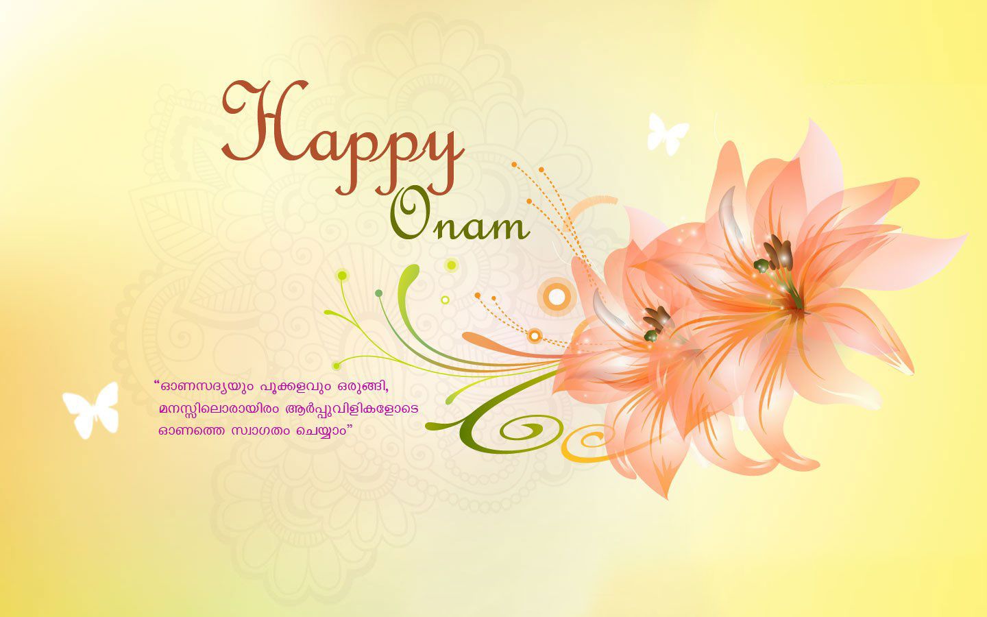 1440x900 Onam Quotes Wallpaper for Desktop Download