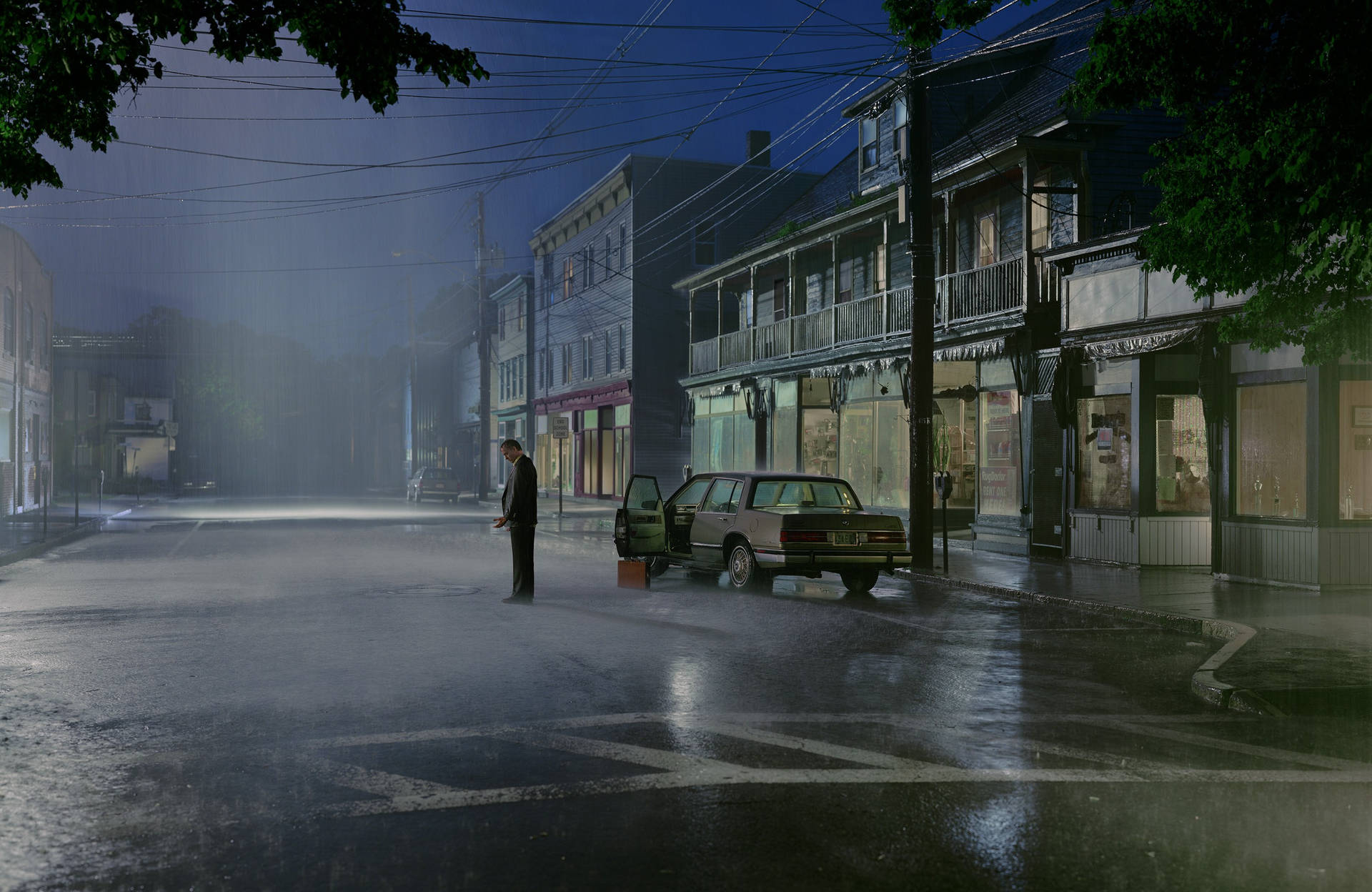 1920x1248 Download Sad Aesthetic Rainy Lonely City Wallpaper