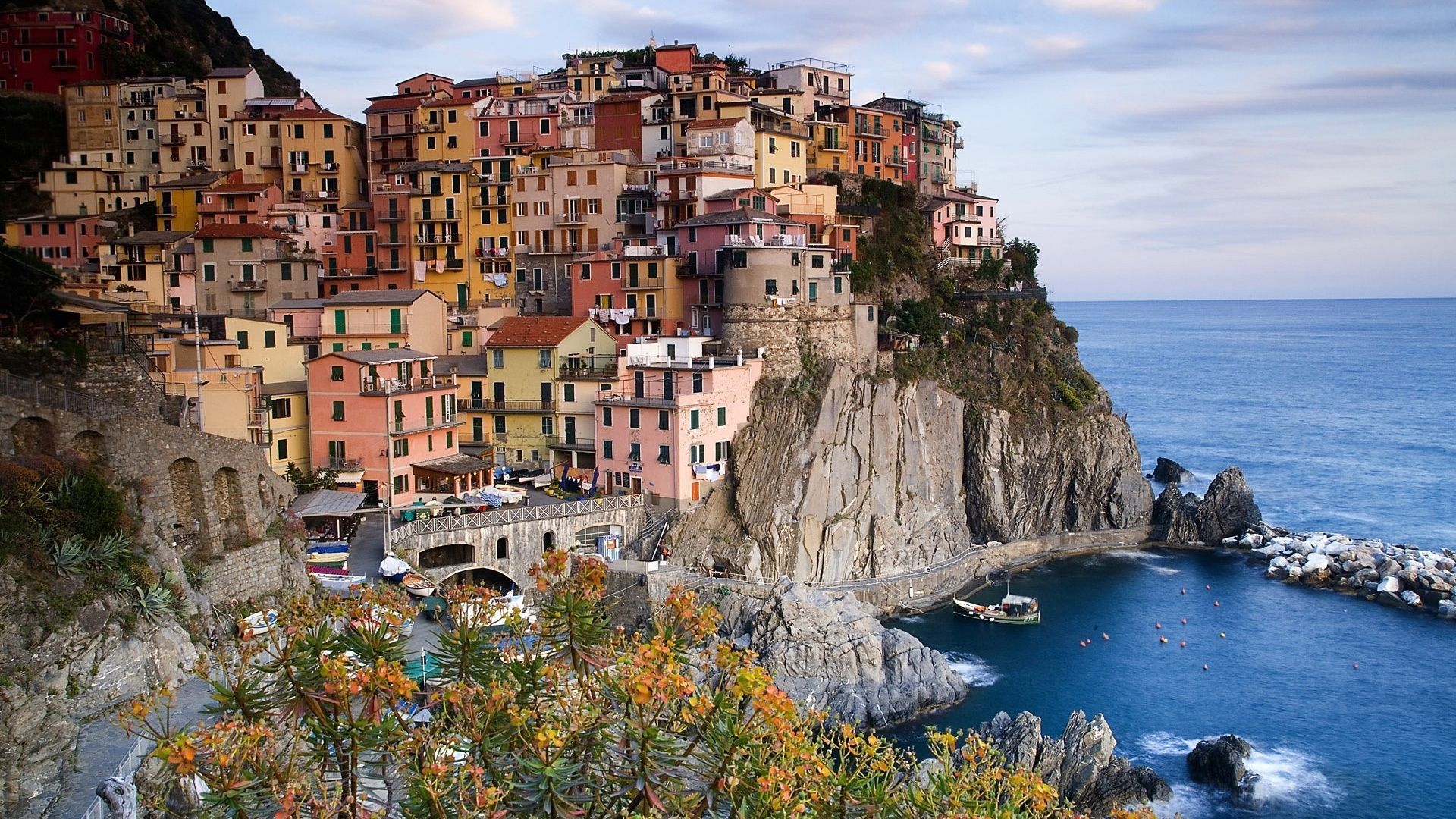 1920x1080 Cinque Terre Veduta di Manarola HD Wallpaper