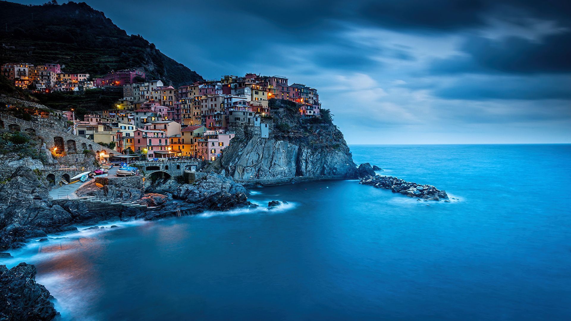 1920x1080 Picture Liguria Cinque Terre park Italy Manarola Crag 1920x1080