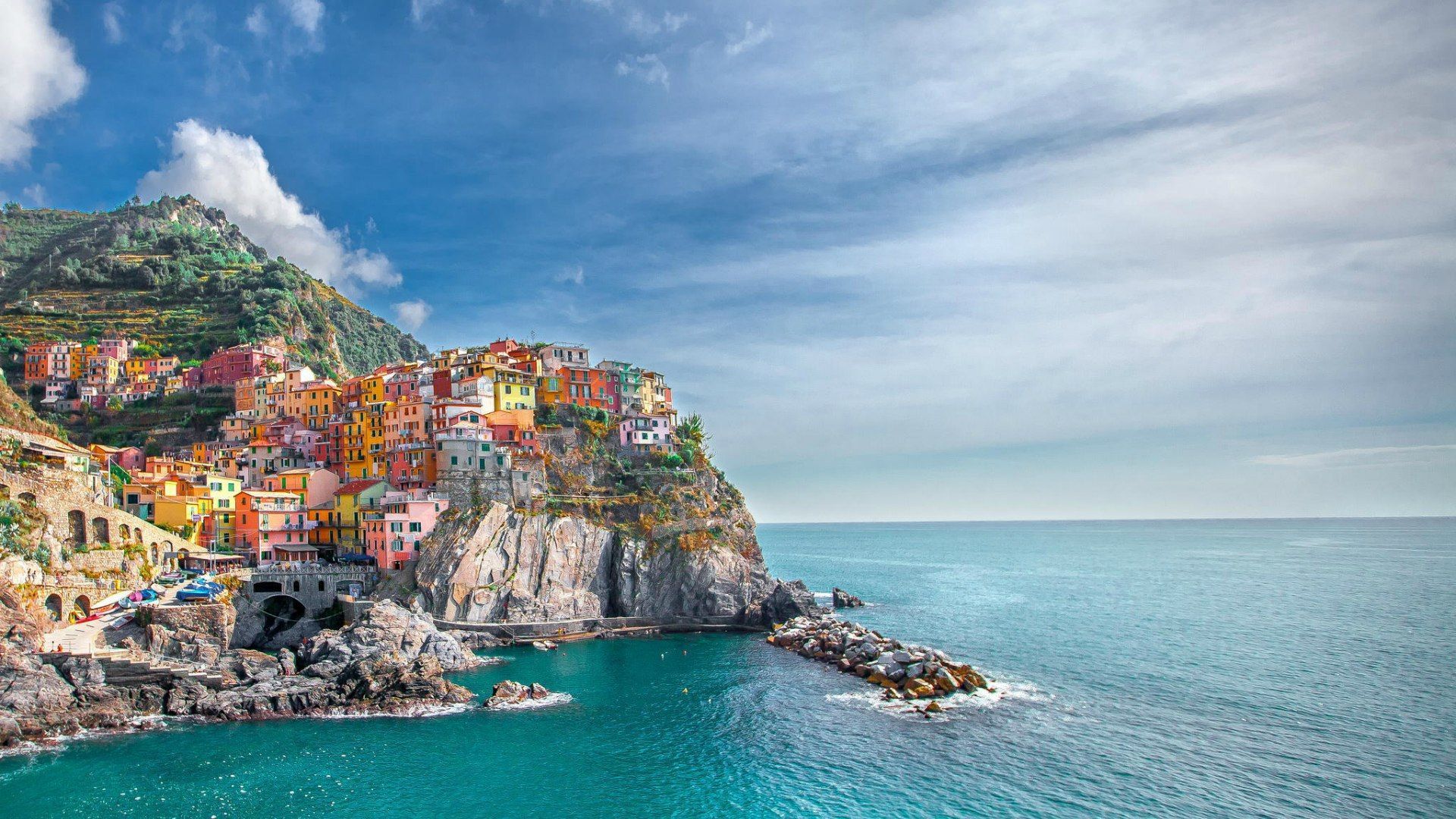 1920x1080 The town of Manarola, Italy Desktop wallpaper 1920x1080