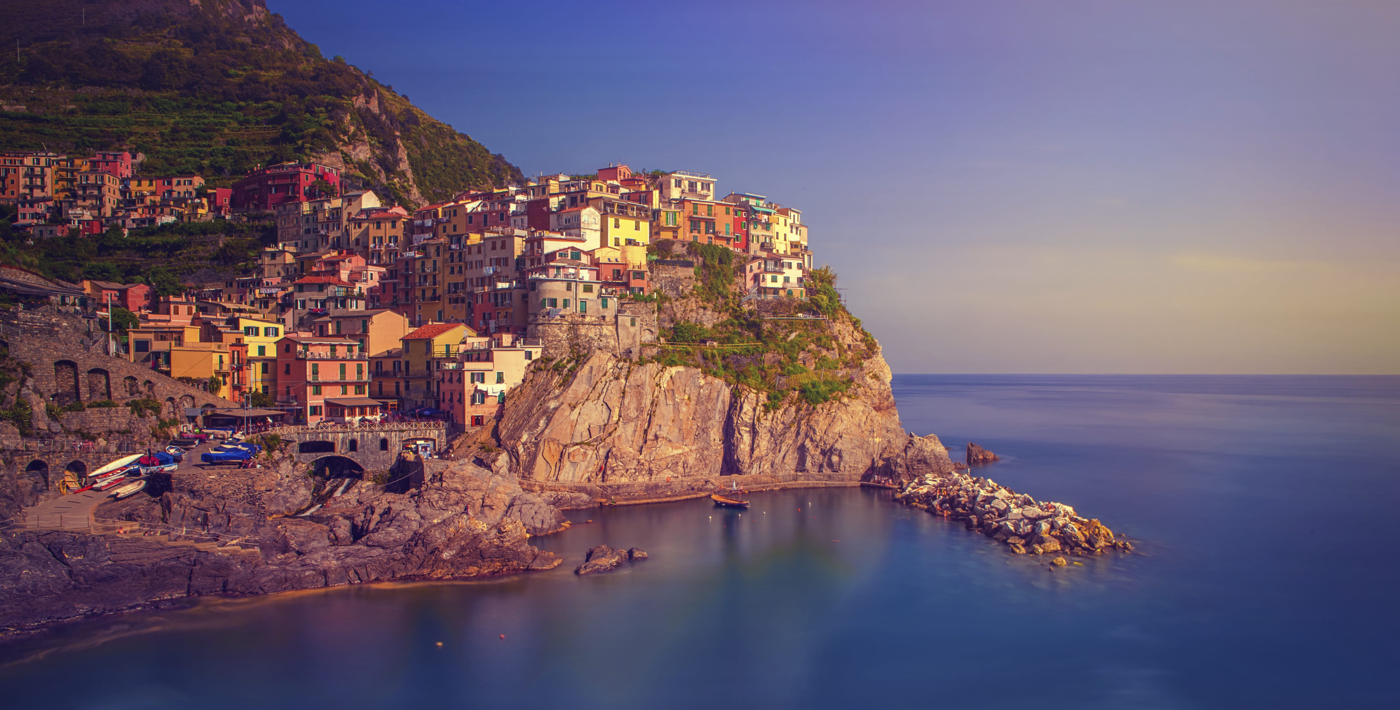 4698x2382 Manarola travel Planet. Italy, Europe