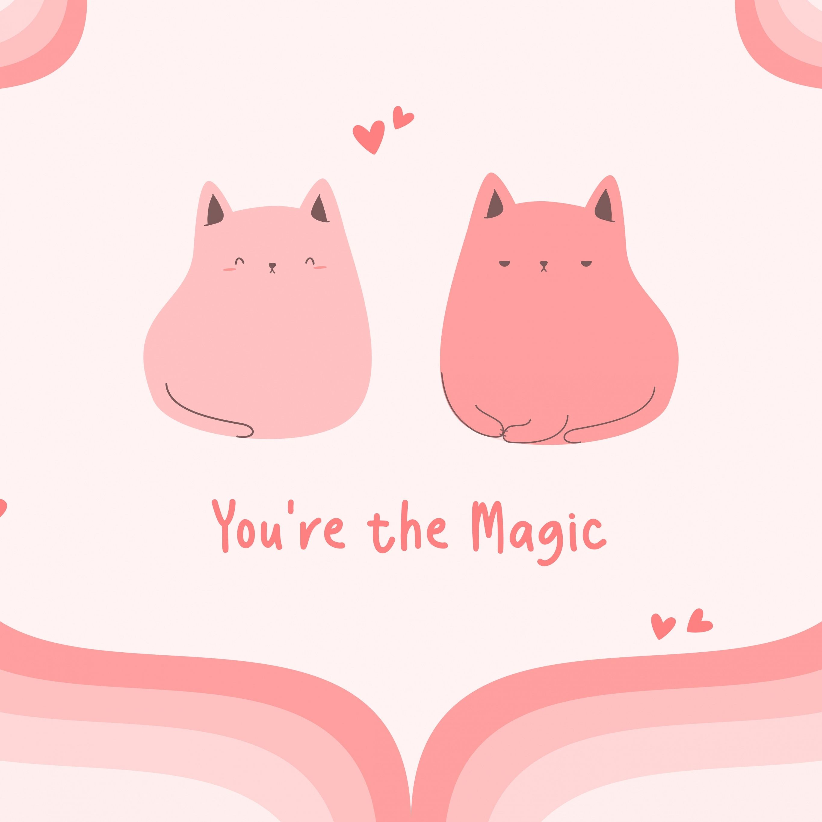 2732x2732 Cute preppy Wallpaper 4K, You're the magic, Kawaii