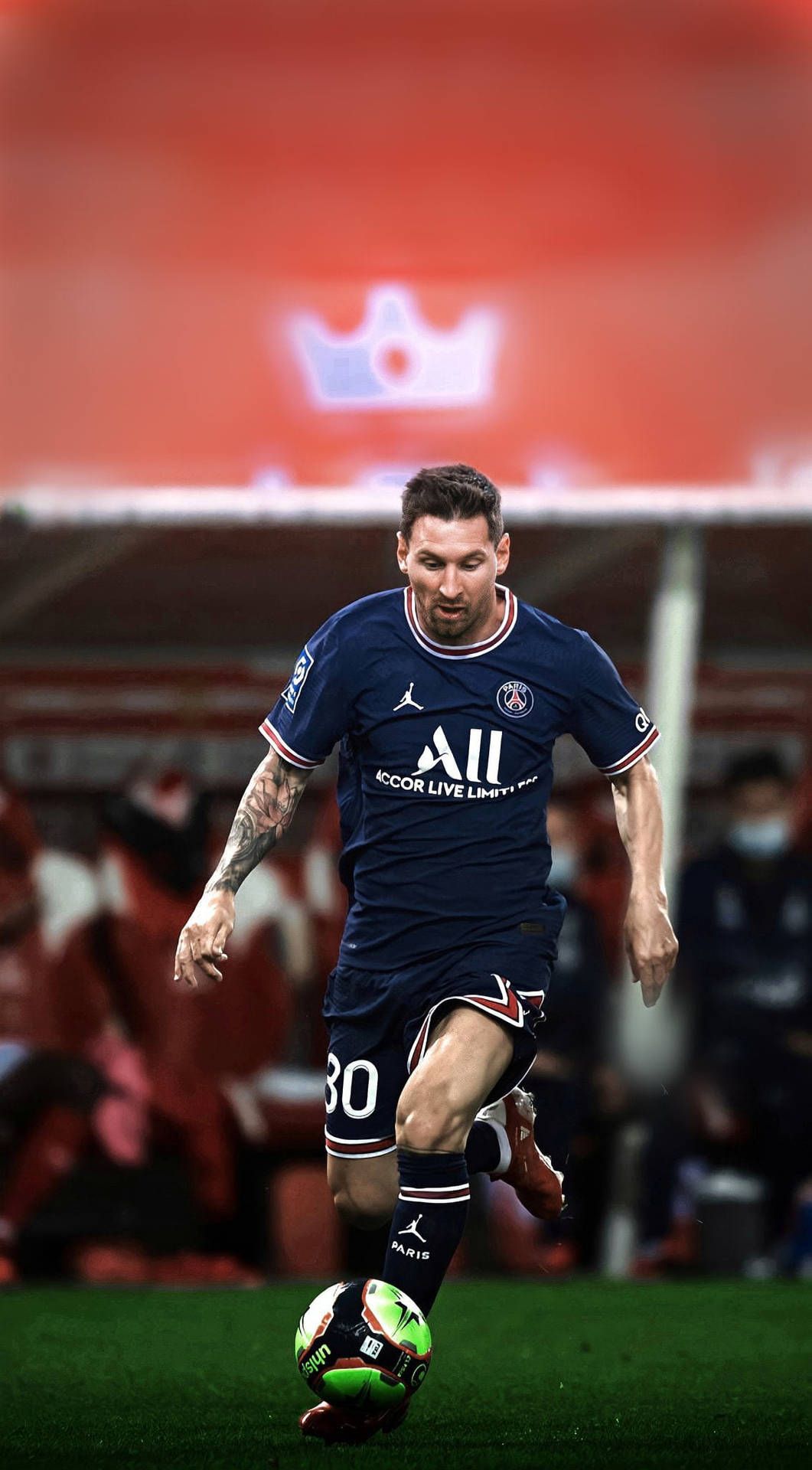 1061x1920 Download Messi 4k Ultra HD Running Wallpaper