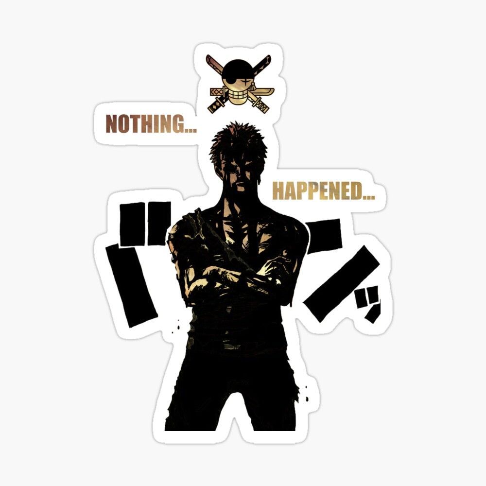 1000x1000 Roronoa Zoro Nothing Happened Piece Greeting Card
