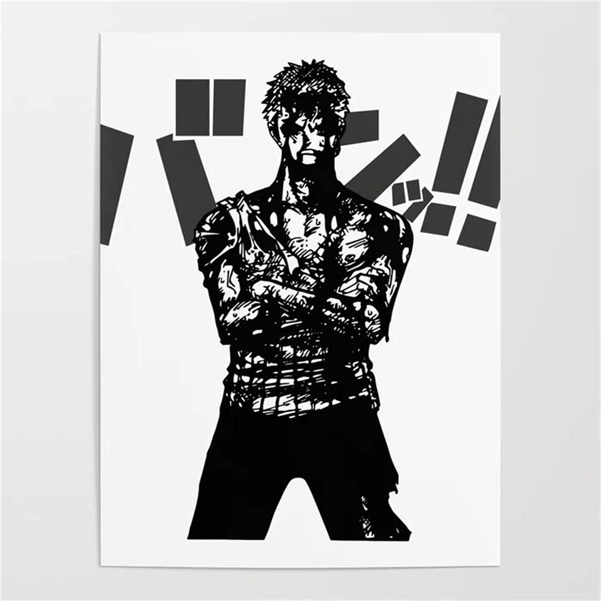 1200x1200 Ivpss Print Canvas Wall Art Modular One Piece Poster HD Zoro Nothing Happened Picture Animation Home Decoration Living Room Painting. 50x75cm NoFramed : Amazon.co.uk: Home & Kitchen