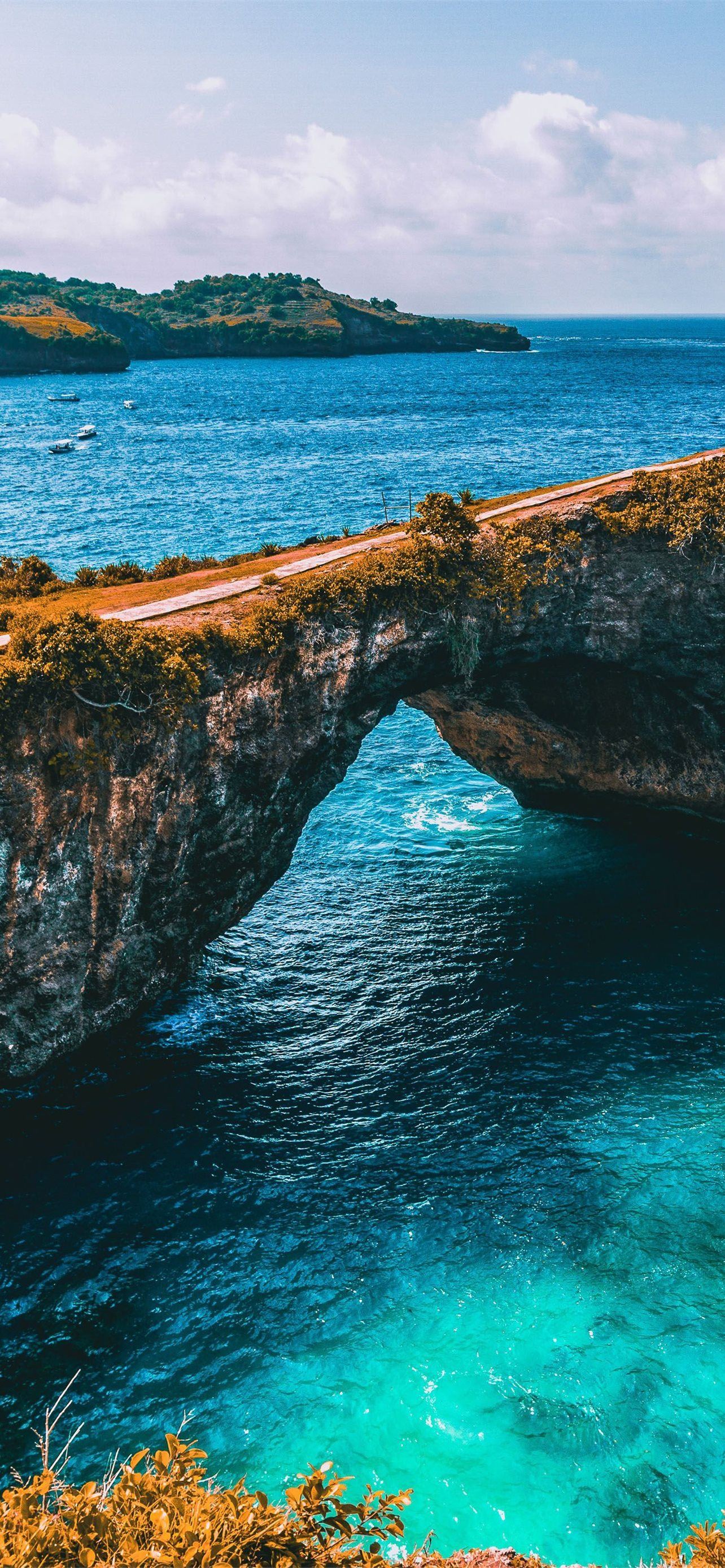 1284x2778 Natural Bridge In Bali Cave iPhone Wallpaper Free Download