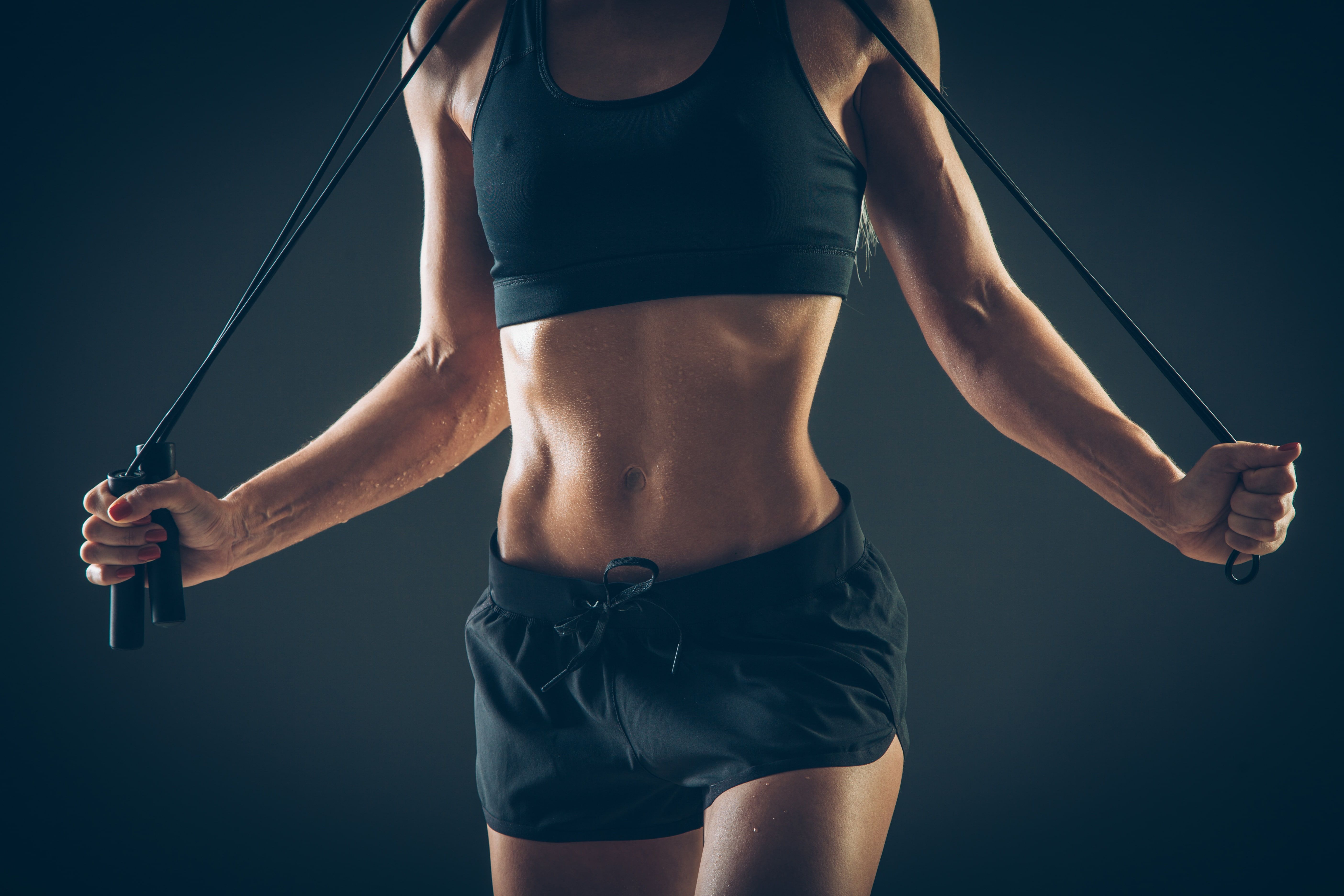5616x3744 Wallpaper / jump rope, sportswear, transpiration, 5K, fitness free download