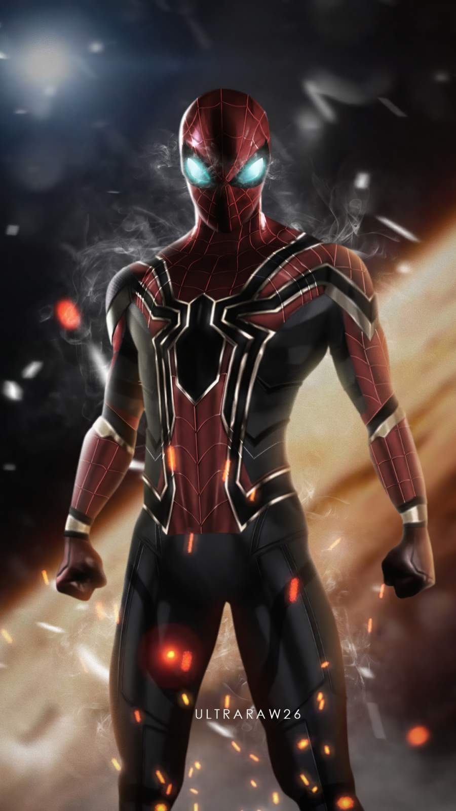 900x1600 Iron Spiderman Smoking Eyes IPhone Wallpaper Wallpaper : iPhone Wallpaper