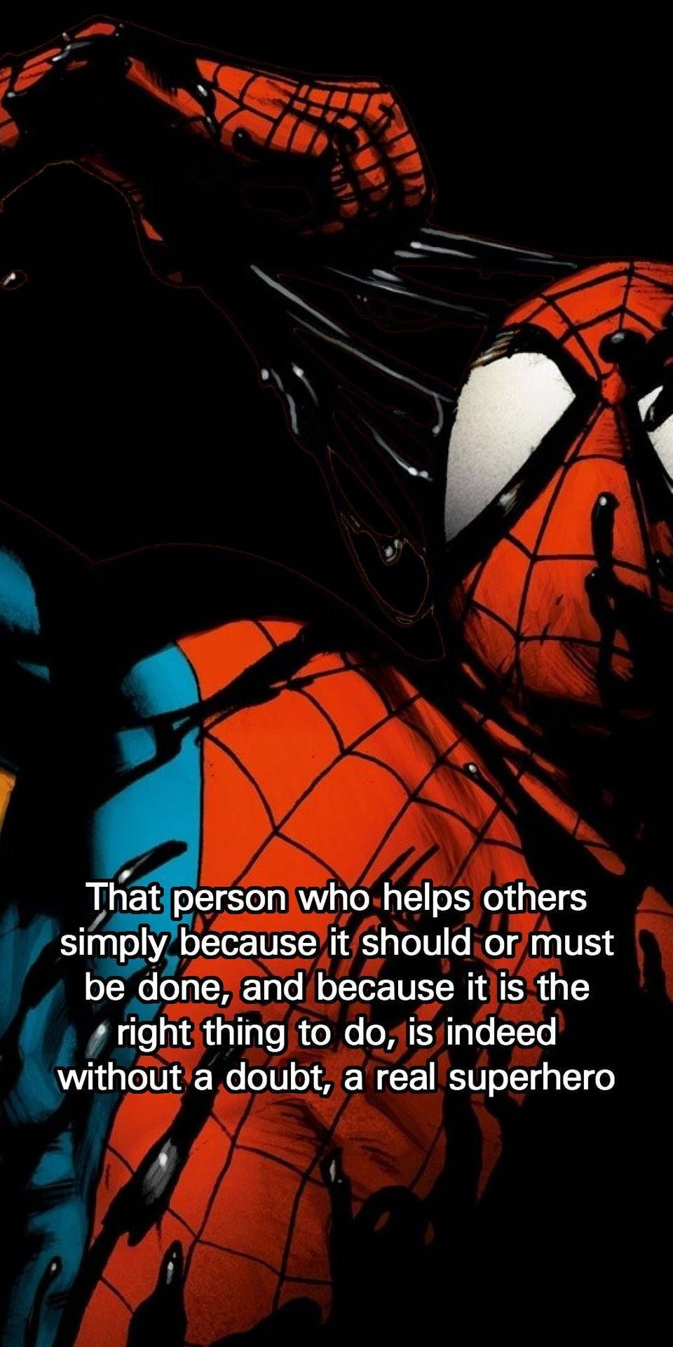 960x1920 Download Inspiring Superhero Quote with Indeed Word Wallpaper