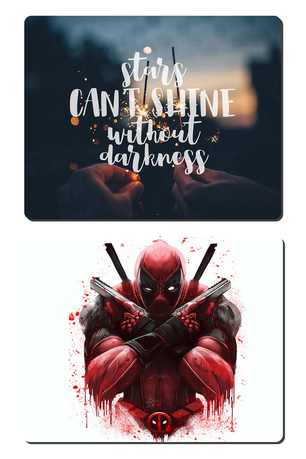 1000x1500 Ryca® Superhero & Inspirational Quotes Wallpaper Printed Matt Finished Anti Skid Non Slip Rubber Base Mouse Pad Desk Pad For Work From Home. Office. Gaming. PC. Laptop. Mousepad (Pack Of 2) Ryca® Superhero & Inspirational Quotes Wallpaper Printed