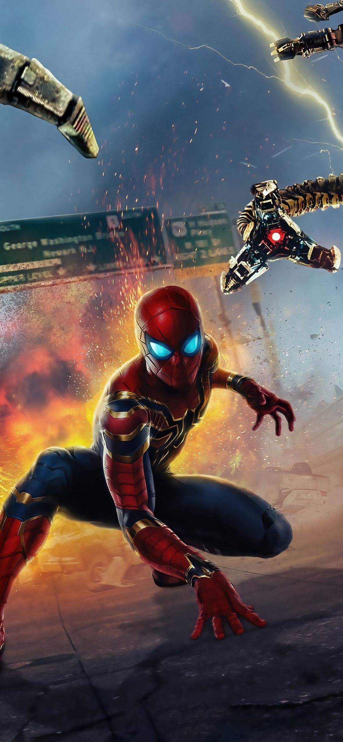 1125x2436 Download Wallpaper 1125x2436 Spider Man: No Way Home, Movie Poster, New Suit, Iphone X, 1125x2436 HD Background, 27861