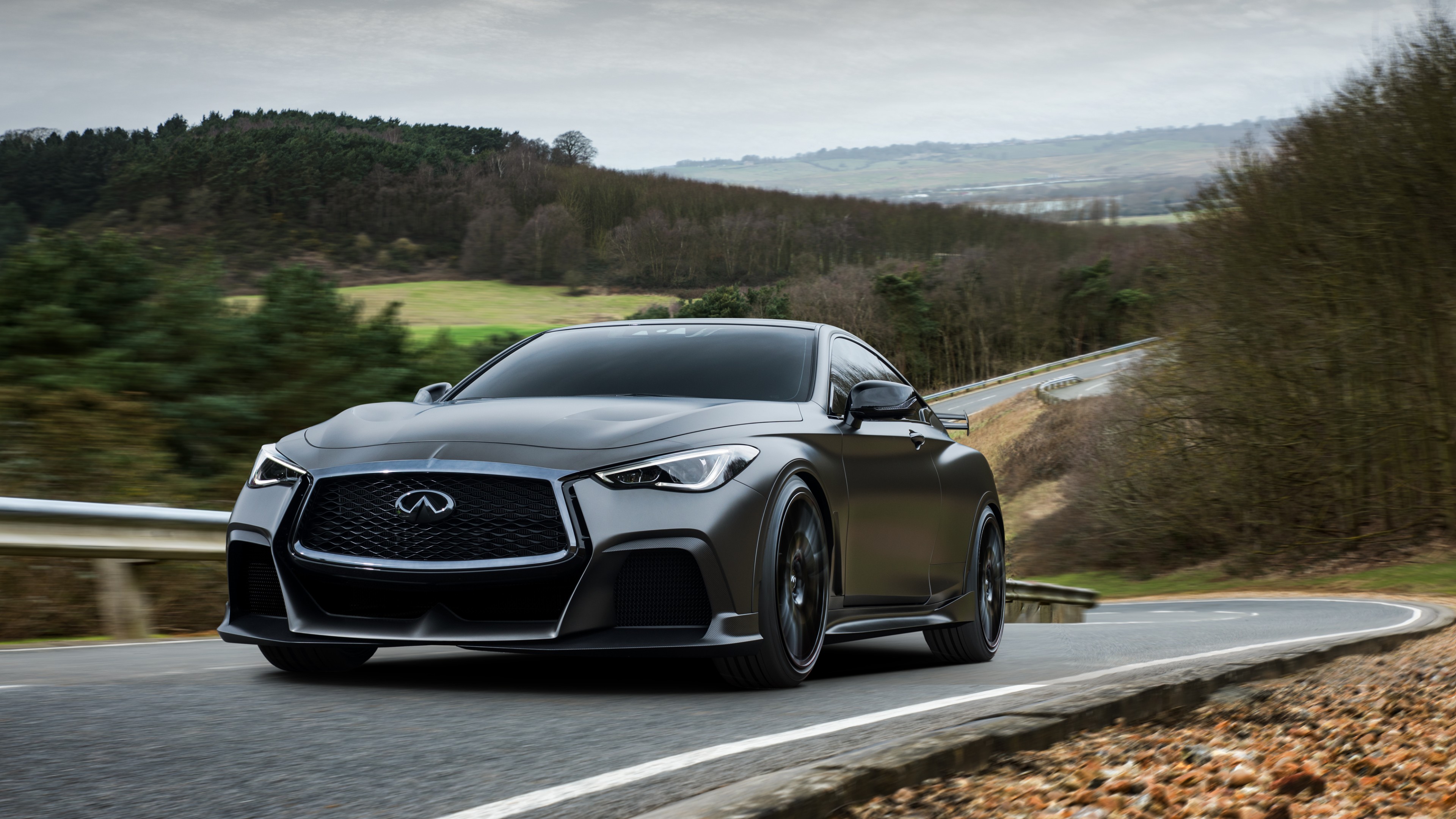 3840x2160 Wallpaper / Infiniti Q60 Project Black S, 2018 Cars, 4K free download