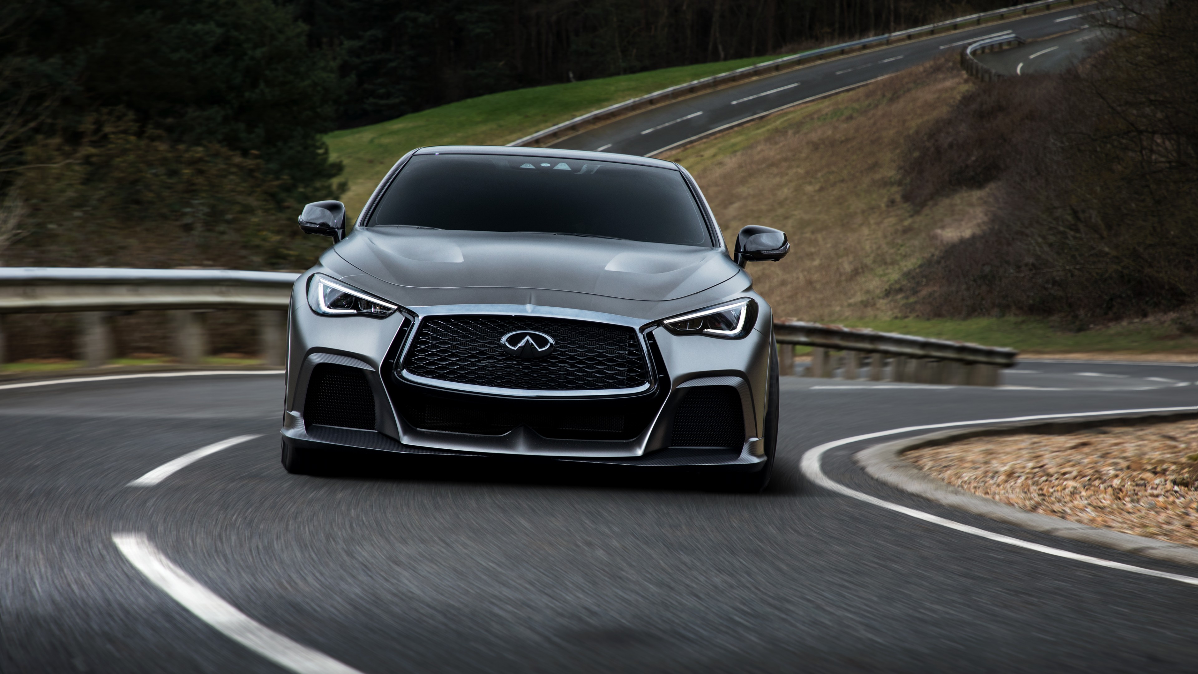 3840x2160 Wallpaper / Infiniti Q60 Project Black S, 2018 Cars, 4K free download