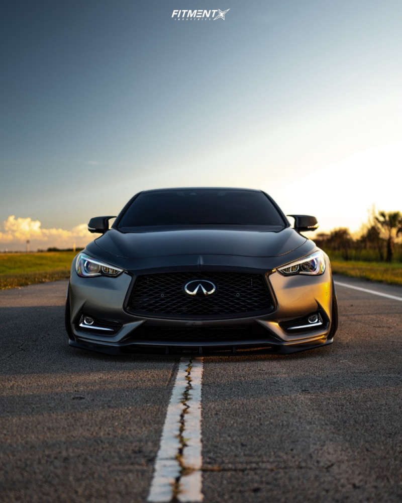 800x1000 INFINITI Q60 Luxe With 19x10.5 GMR GS 107 Directional And Achilles 245x35 On Air Suspension