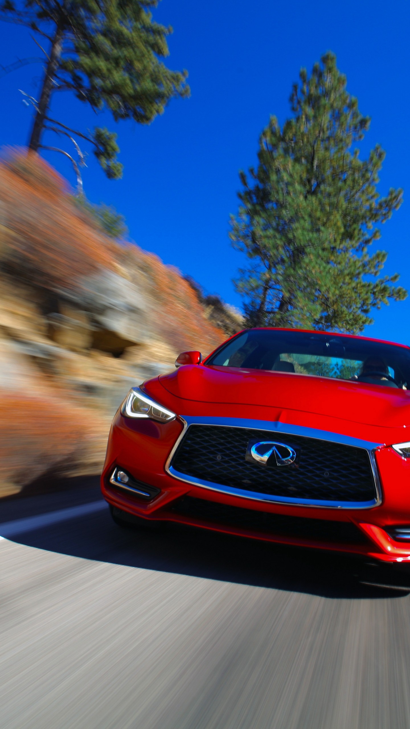 1440x2560 Wallpaper Infiniti Q60 Red Sport coupe, red, sport, Cars & Bikes