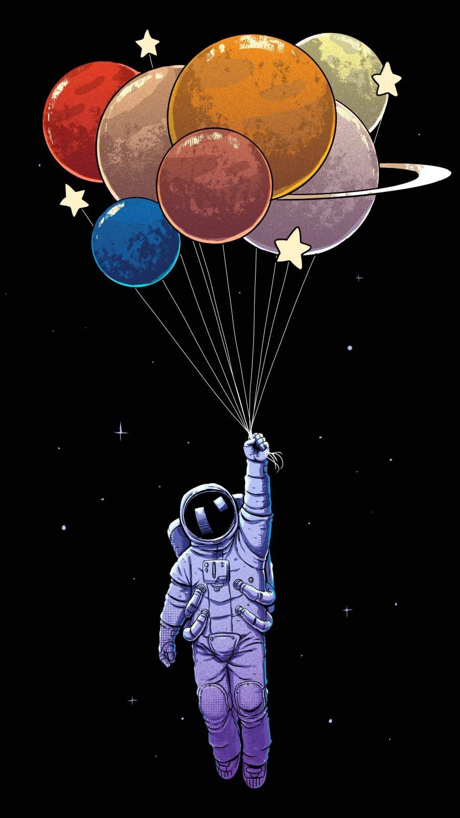 900x1600 Astronaut Cartoon Wallpaper