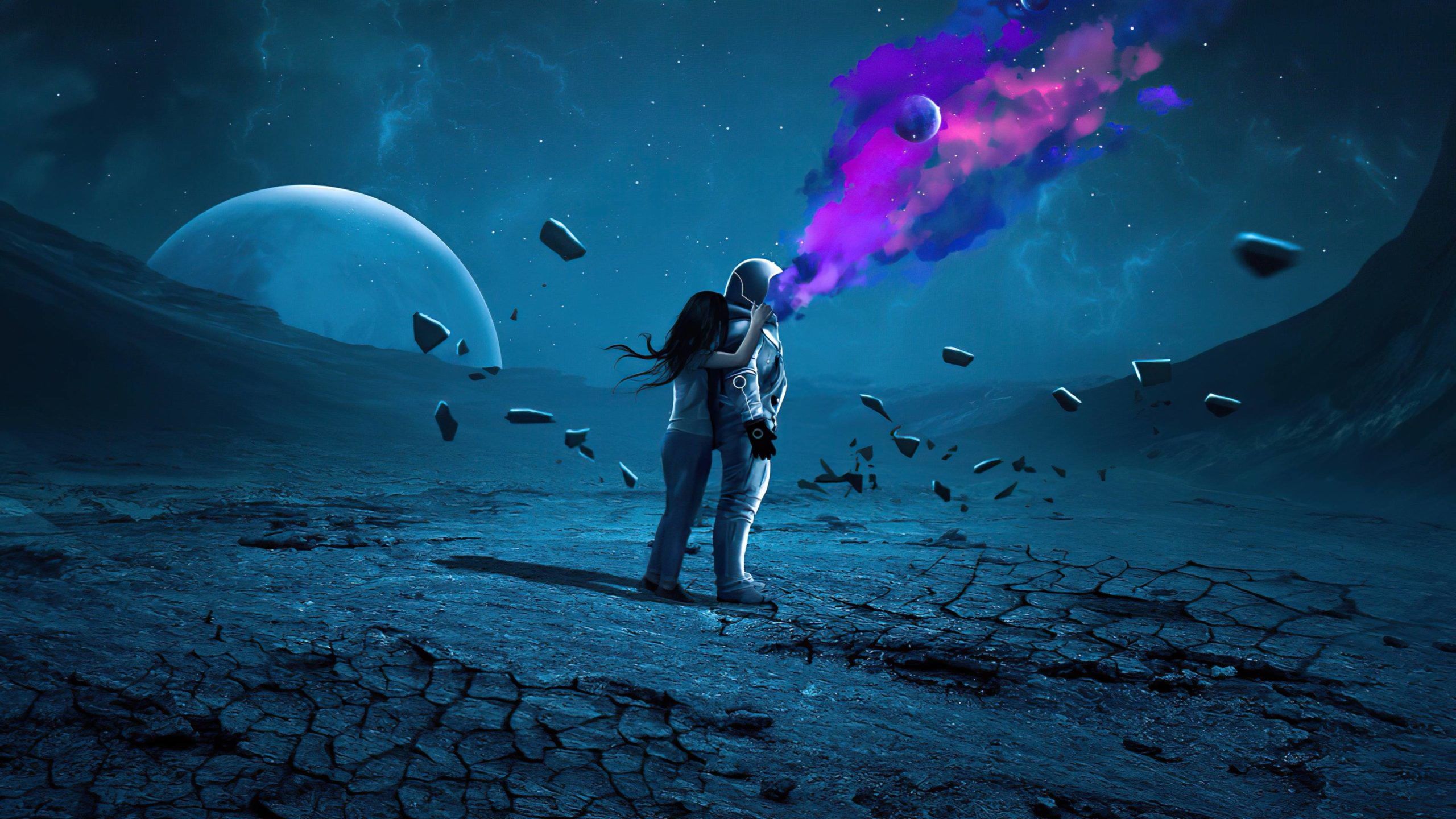 2560x1440 Cool Astronaut Wallpaper
