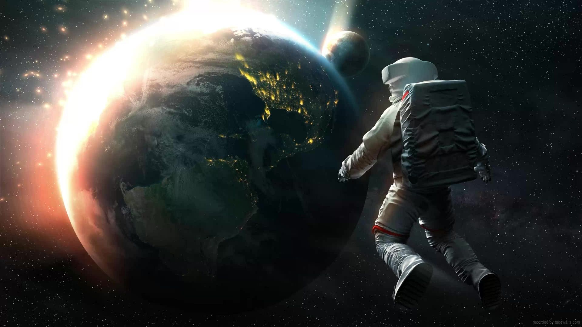1920x1080 Astronaut Planets Live Wallpaper