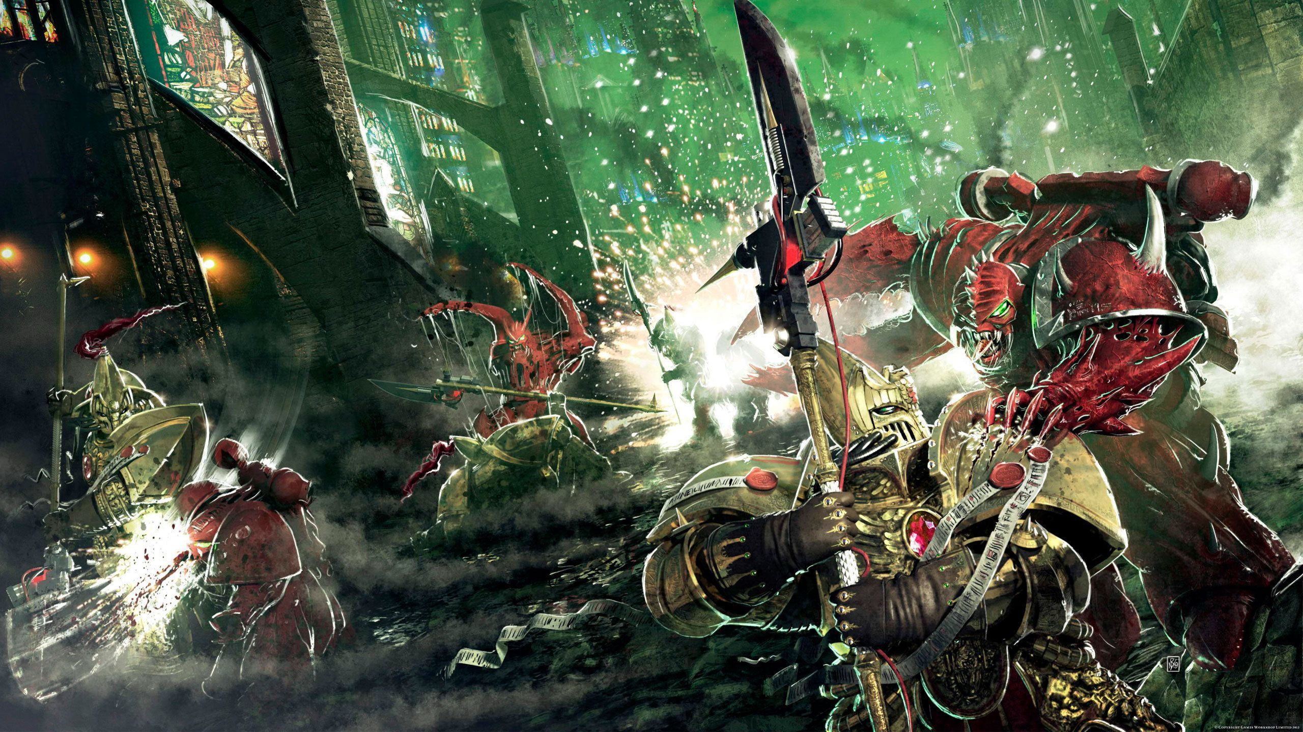 2560x1440 Adeptus Custodes image 40K Fan Group