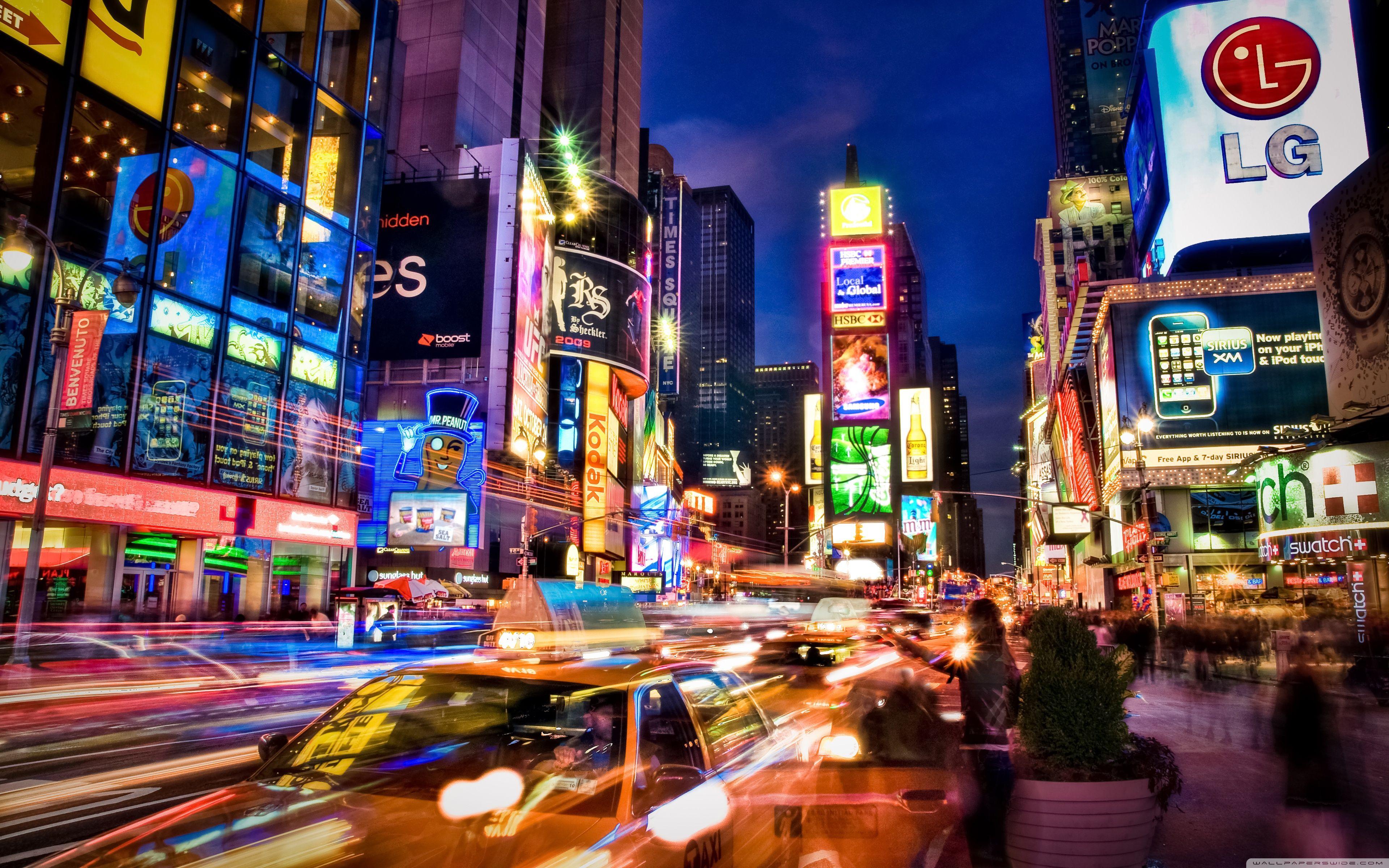 3840x2400 New York City At Night ❤ 4K HD Desktop Wallpaper for 4K Ultra HD TV