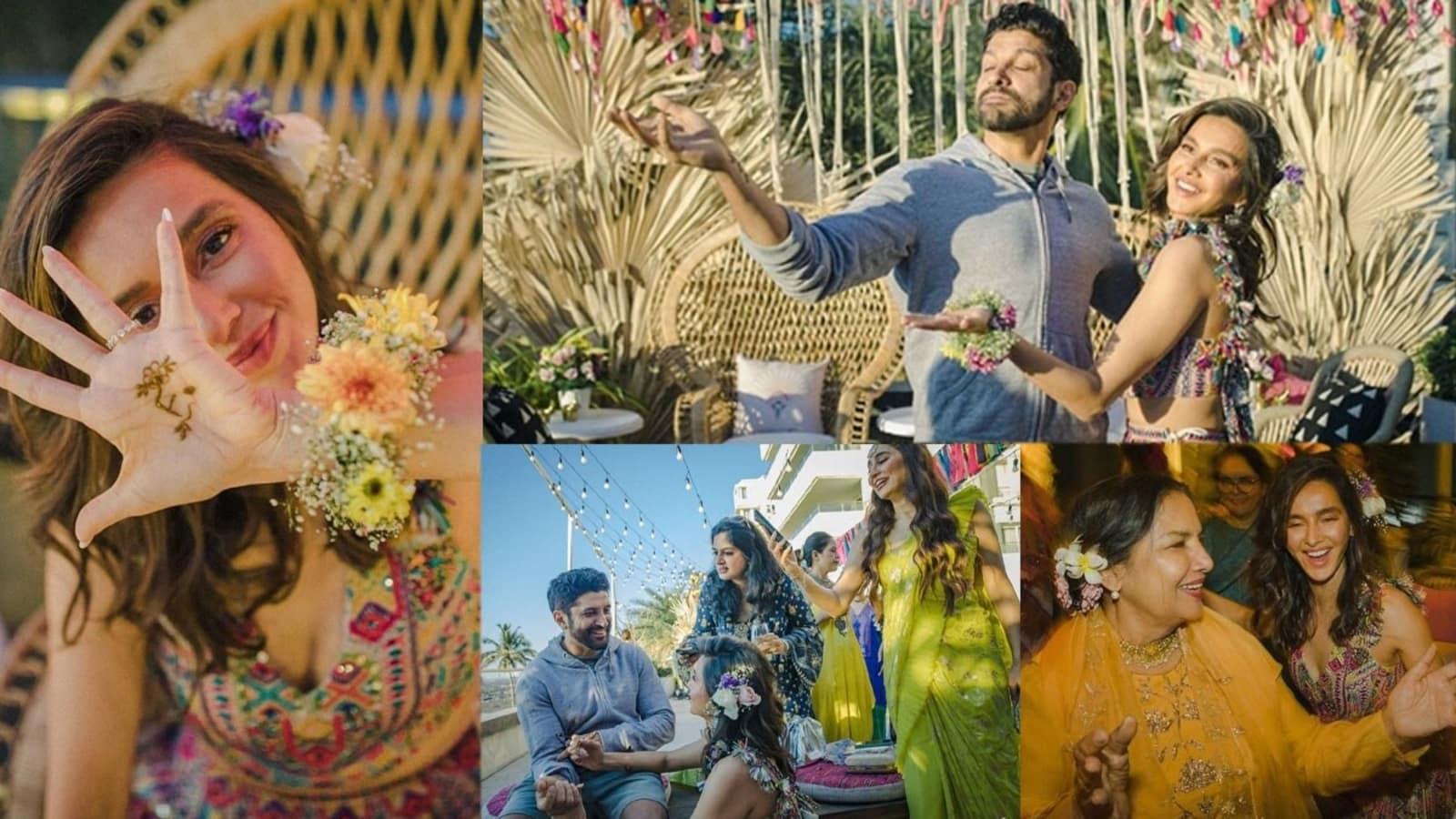 1600x900 Shibani shares fun pics from 'boho mehendi', Farhan designs her name on wrist