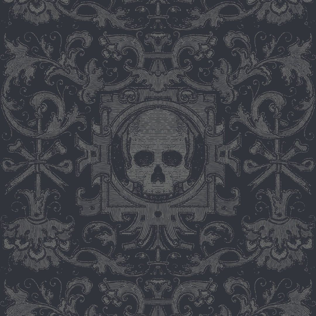 1080x1080 Skull Box Black Wallpaper