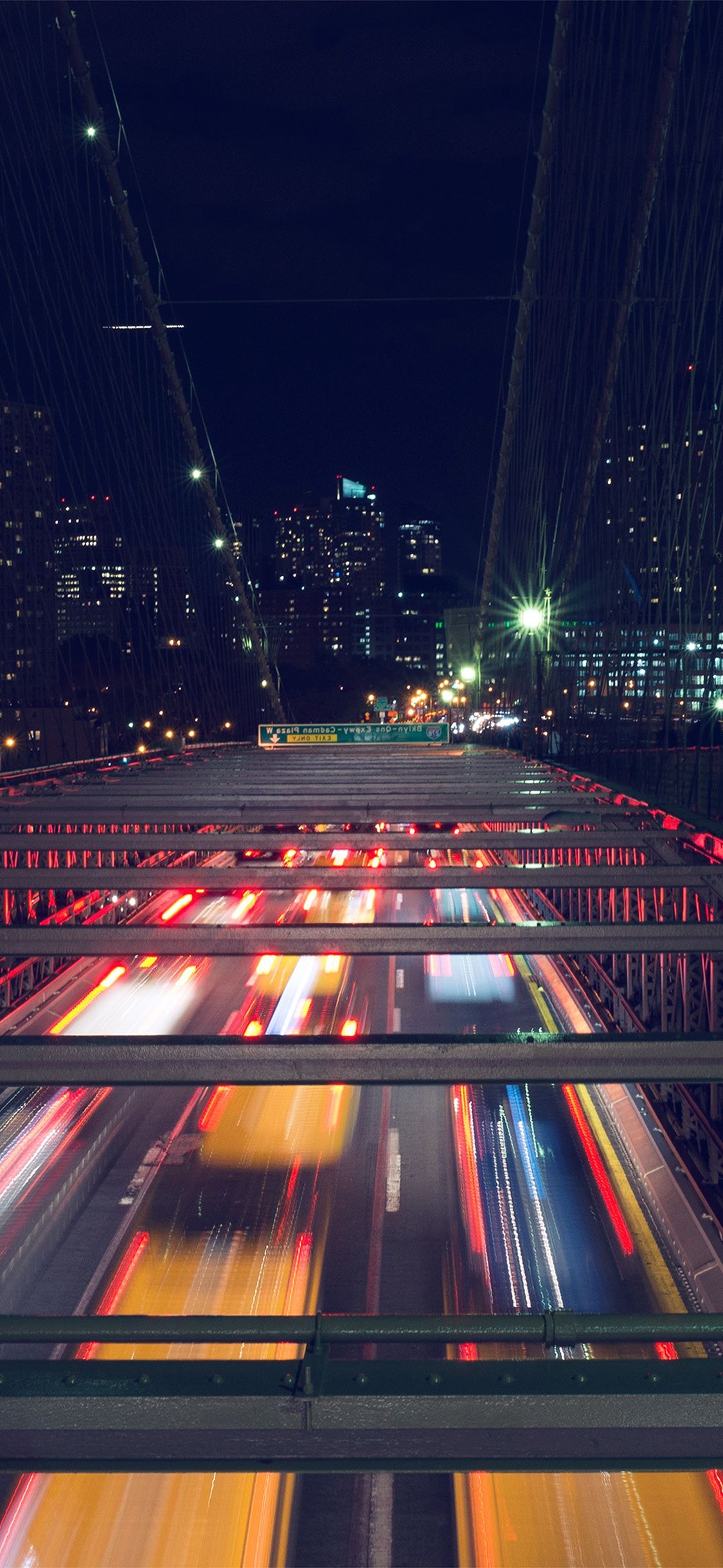 1125x2436 iPhone X wallpaper. street night light car blue