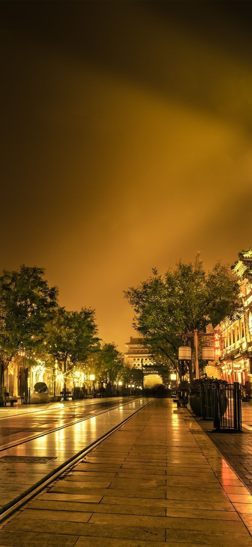 828x1792 City Street, Night, Lights, Shop, China 1242x2688 IPhone 11 Pro XS Max Wallpaper, Background, Picture, Image