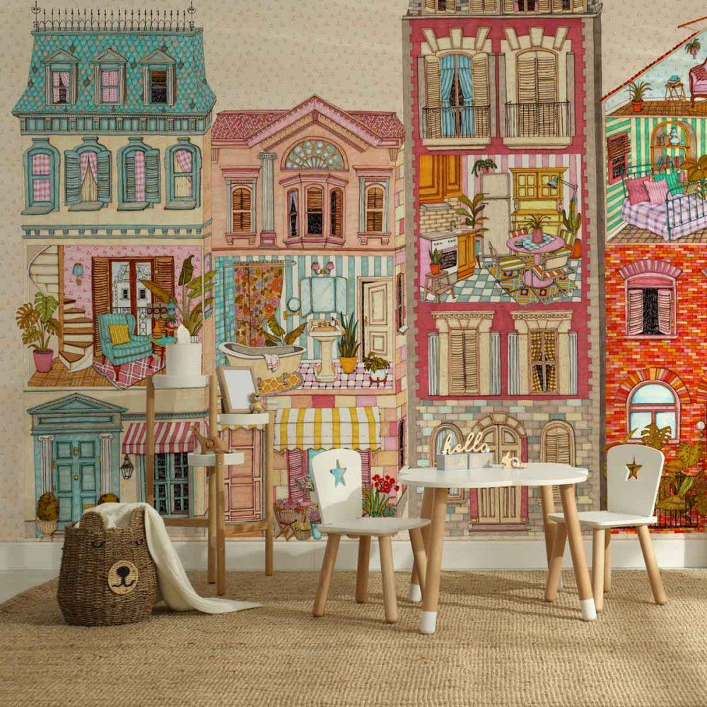 1000x1000 Coordonne Dolls House Mural Wallpaper. beut.co.uk