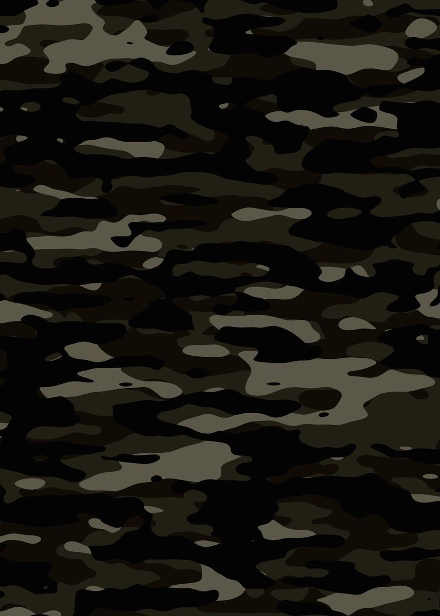 857x1200 Dark Camouflage Pattern' Poster