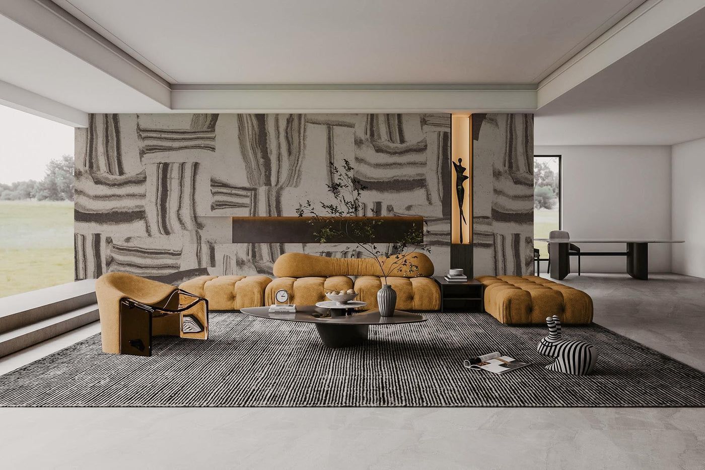 1400x933 Dark Japandi wall murals inspired