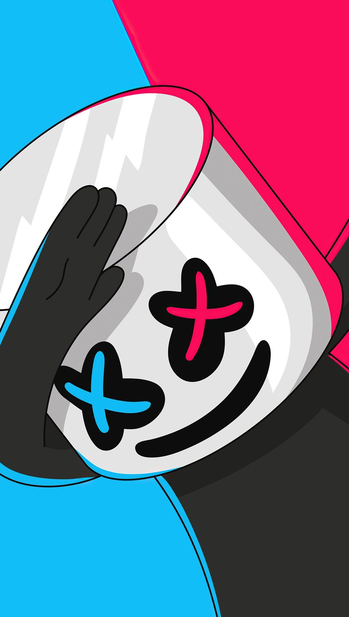 1220x2160 Marshmello cartoon Wallpaper 4k Ultra HD