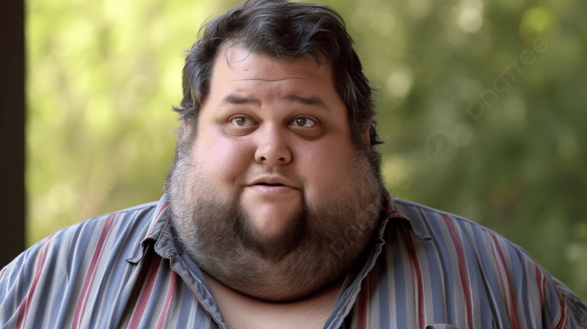 1200x673 An Obese Man In A Yellow Shirt Is Staring Off Into Space Background, Ugly Fat Guy Picture Background Image And Wallpaper for Free Download