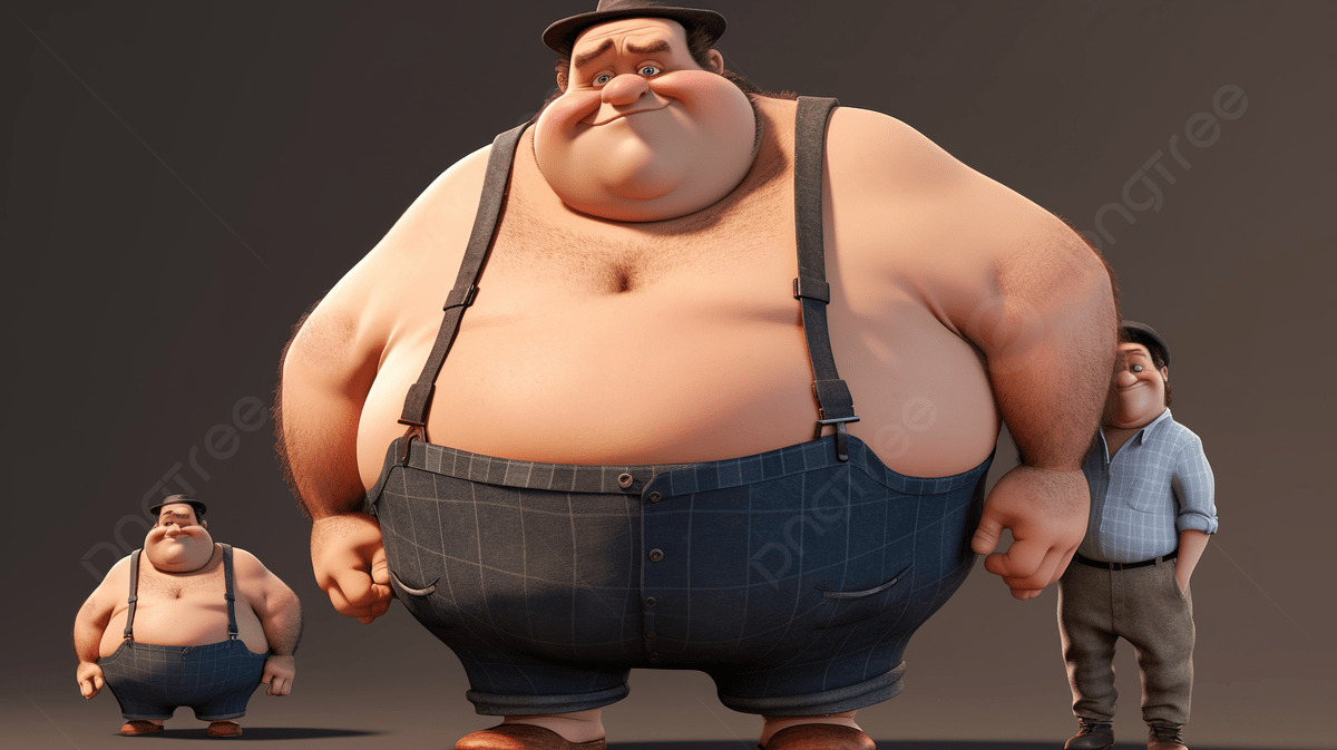 1200x673 Two Cartoon Characters With Weight And Suspenders Background, Picture Fat Man Background Image And Wallpaper for Free Download