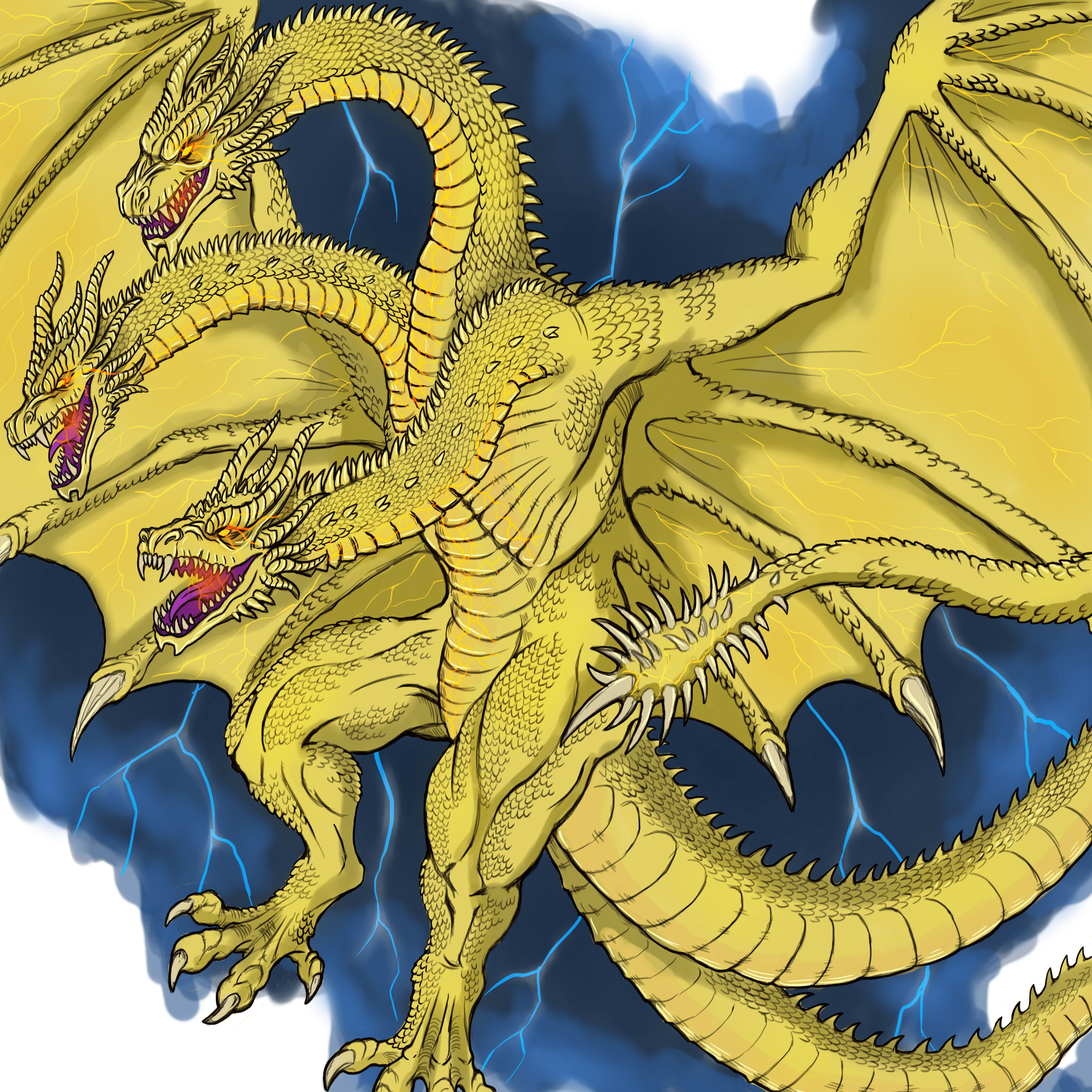 3240x3240 King Ghidorah”