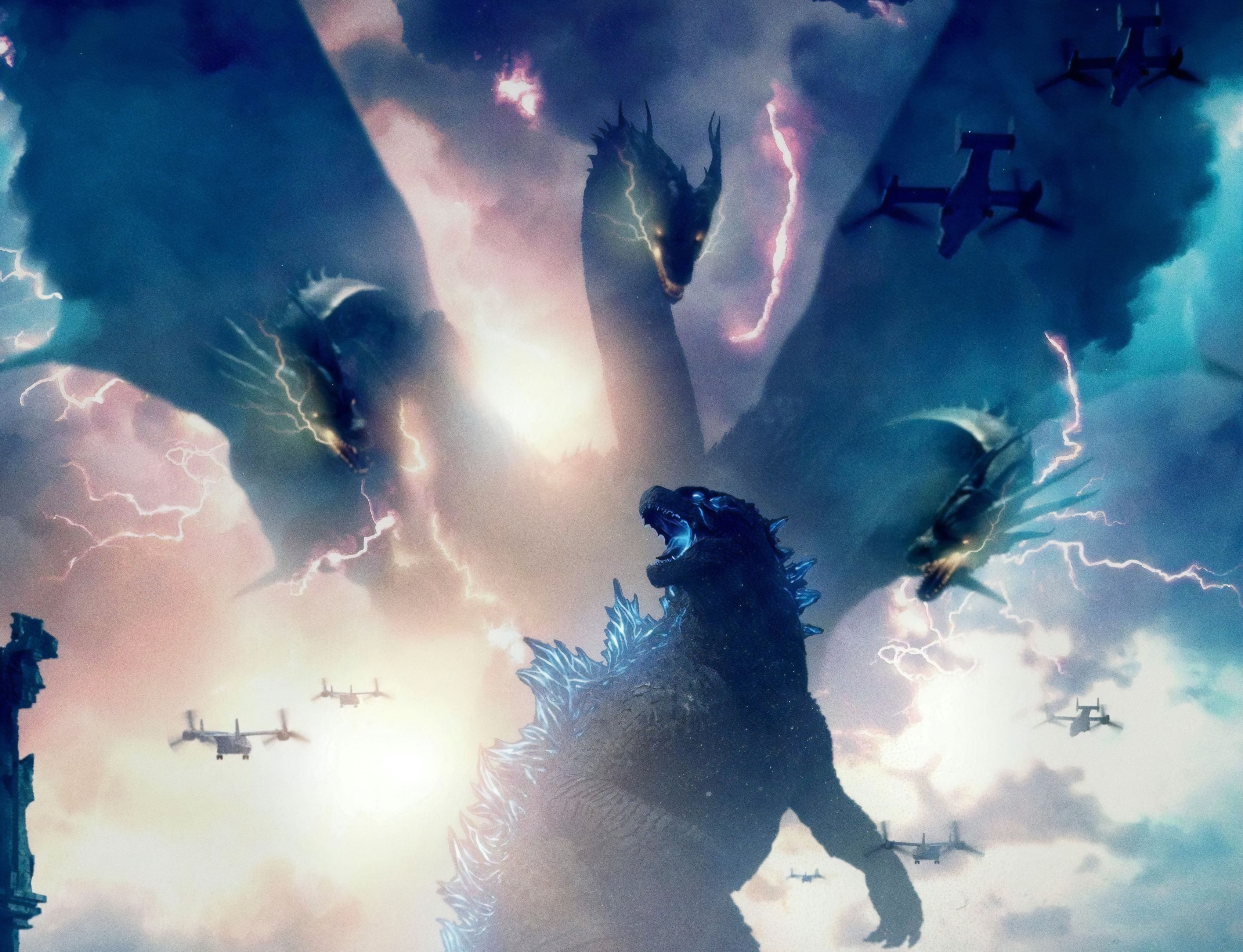 3385x2594 Godzilla: King of the Monsters HD Wallpaper and Background