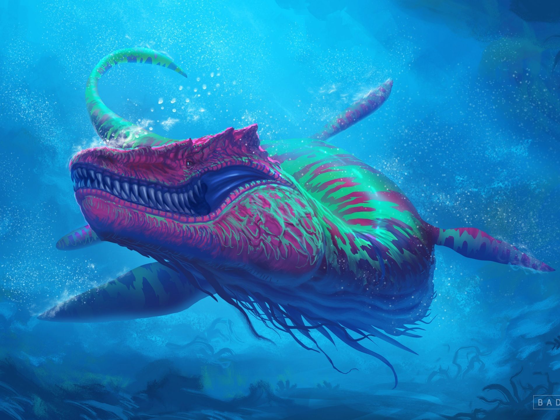 1920x1440 Wallpaper 4k Under Water Creature 4k Wallpaper